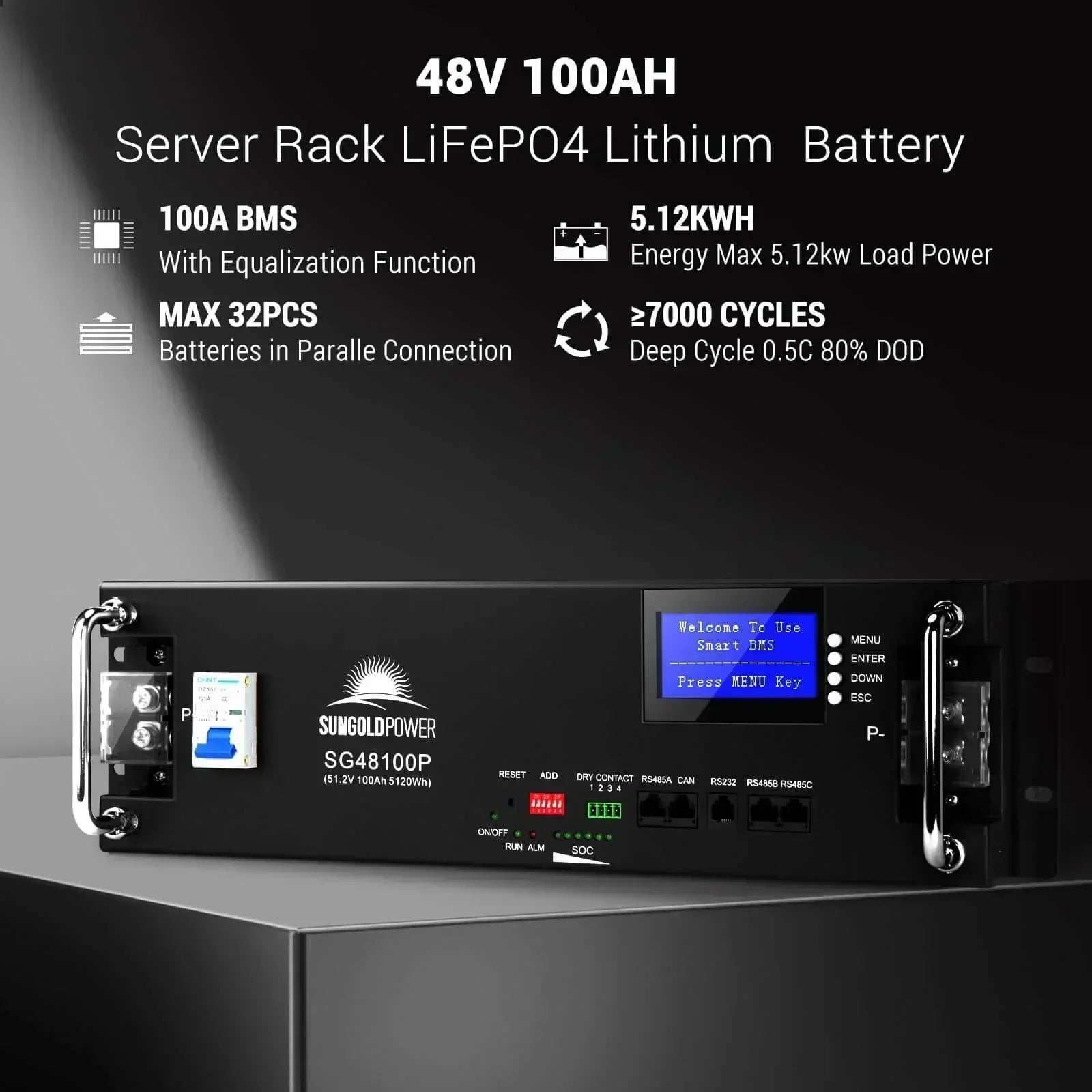 Off Grid Solar Kit 13000W 48VDC 120V/240V 25.6KWH Lithium Battery 22 X 450 Watts Solar Panels SGR-13K25E
