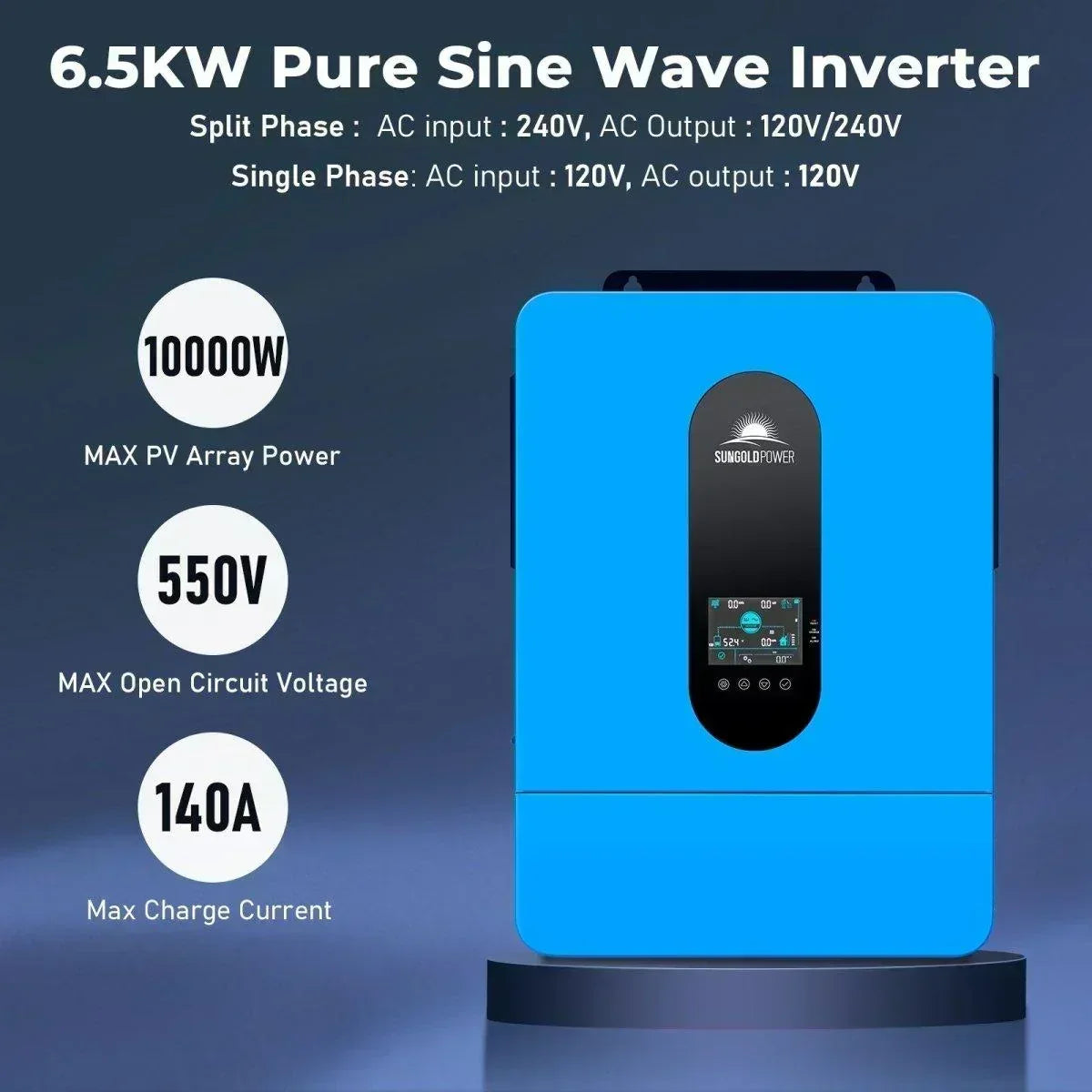 Off Grid Solar Kit 13000W 48VDC 120V/240V 25.6KWH Lithium Battery 22 X 450 Watts Solar Panels SGR-13K25E