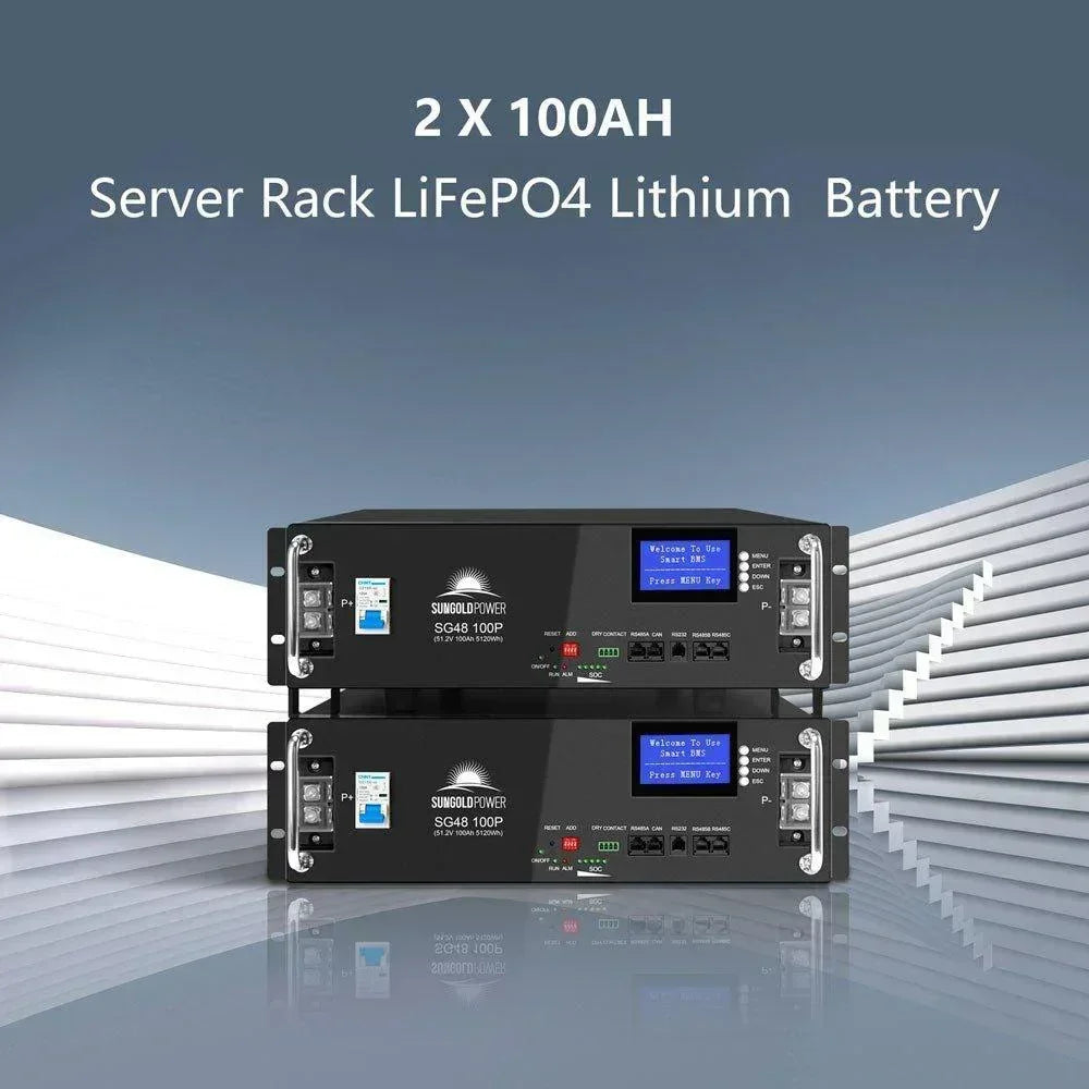 Off-Grid Solar Kit 5000W 48VDC 120V 10.24KWH Lithium Battery 6 X 415 Watts Solar Panels SGR-5KE