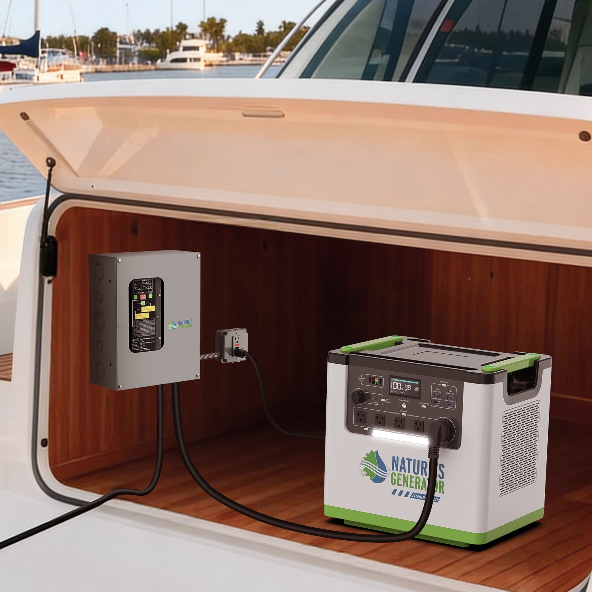 Nature's Generator 50A Compact Automatic Transfer Switch for Home, RV & Marine