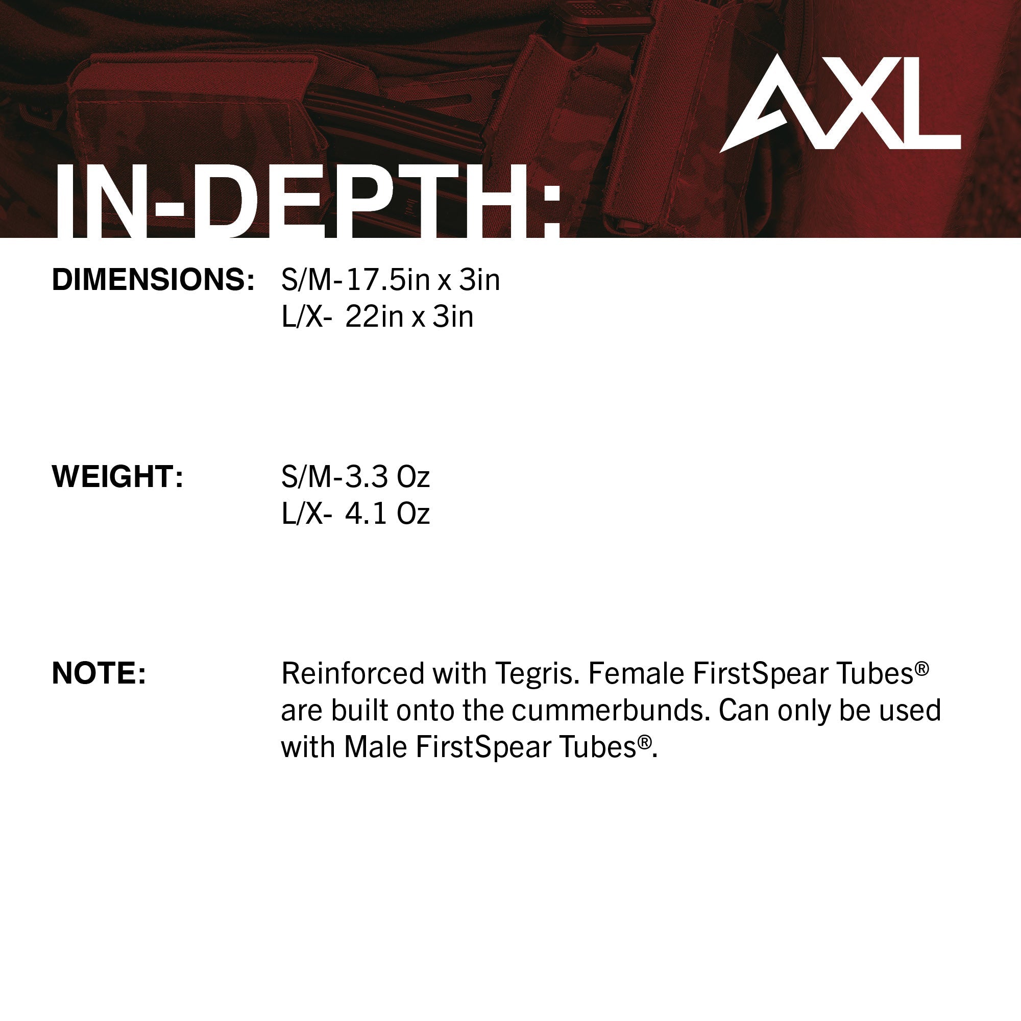 AXL Advanced Equinox Cummerbund | Pair