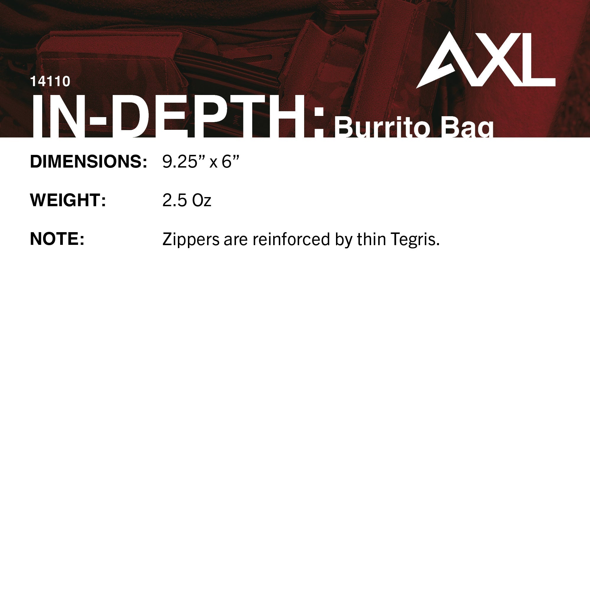 AXL Advanced Burrito Bag – Low-Profile Admin Pouch