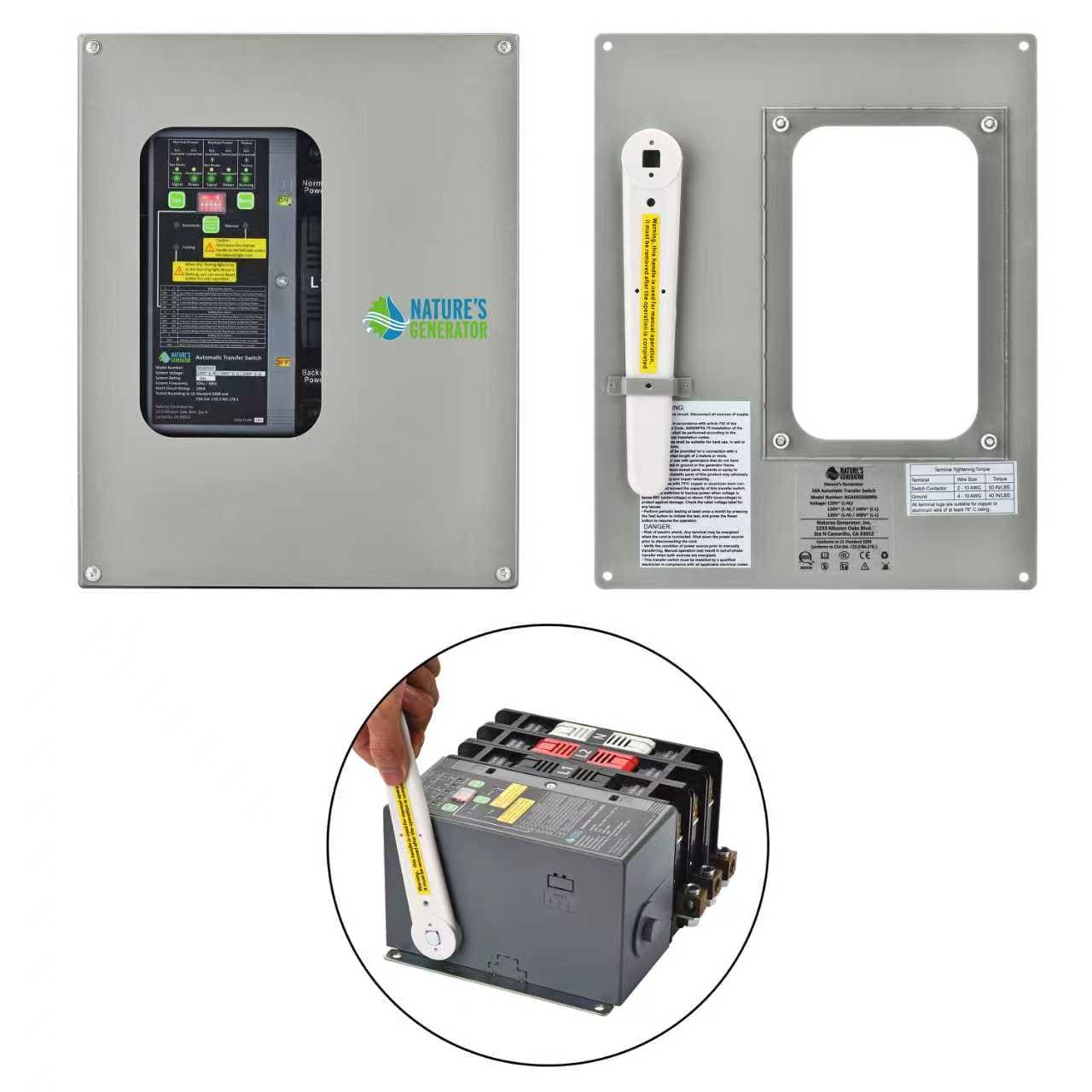 Nature's Generator 50A Compact Automatic Transfer Switch for Home, RV & Marine