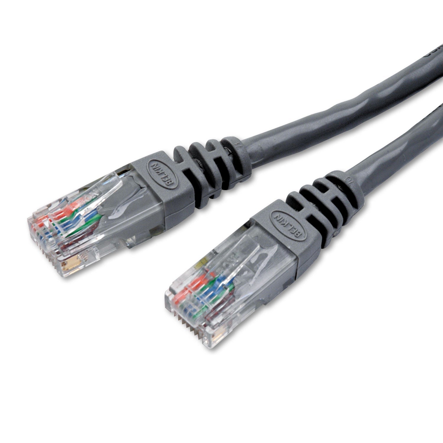 Belkin CAT5e RJ45 Ethernet Molded Patch Cable, 25 ft, Gray