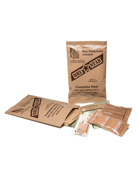Case of 12 Single Complete MRE Meals – Standard Variety without Heaters