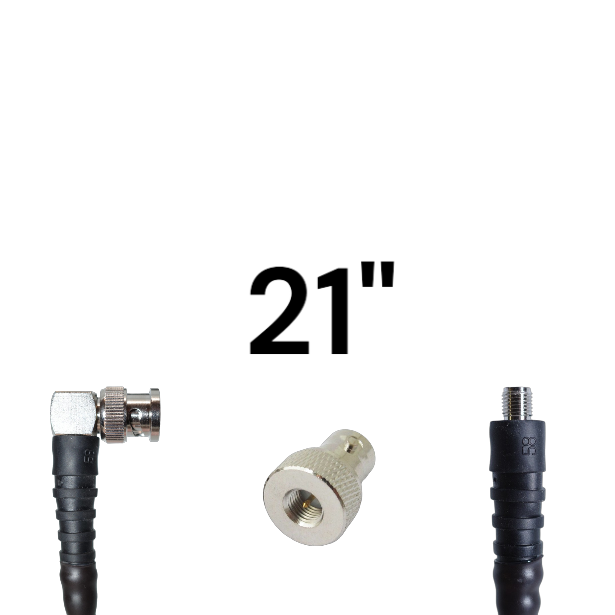 Caatail Antennas Up Armored Antenna Relocation Cable (SMA-F Antenna End) w/SMA-M to BNC-F Adapter
