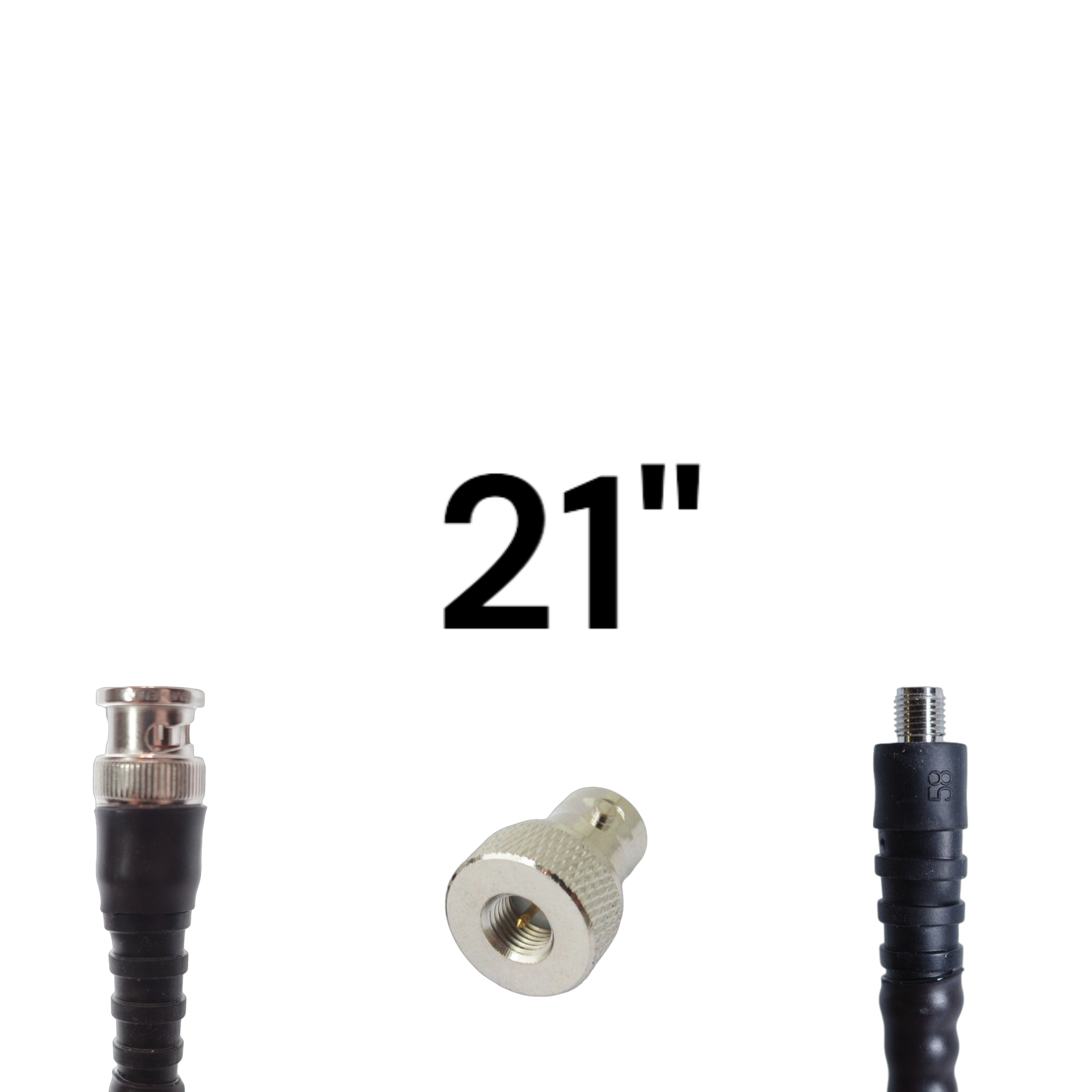 Caatail Antennas Up Armored Antenna Relocation Cable (SMA-F Antenna End) w/SMA-M to BNC-F Adapter
