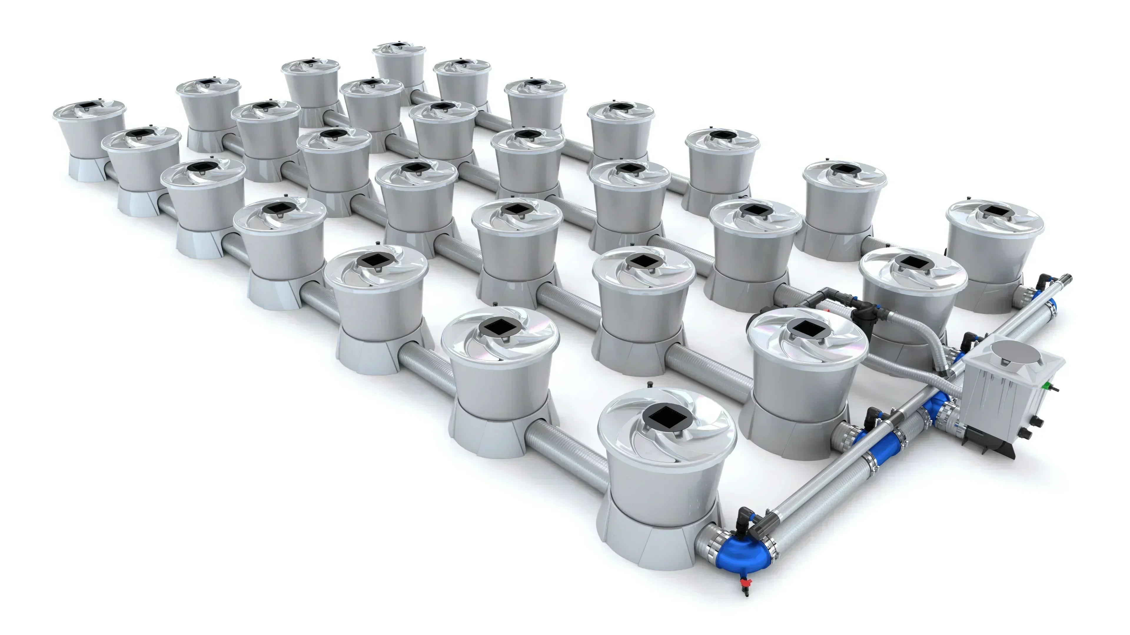 Alien Hydroponics - V-SYSTEM 28 Pot 4 Row Kit