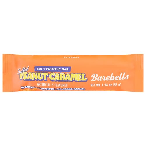 Barebells Salted Peanut Caramel Protein Bars, Case of 12, 1.94 Oz Bars