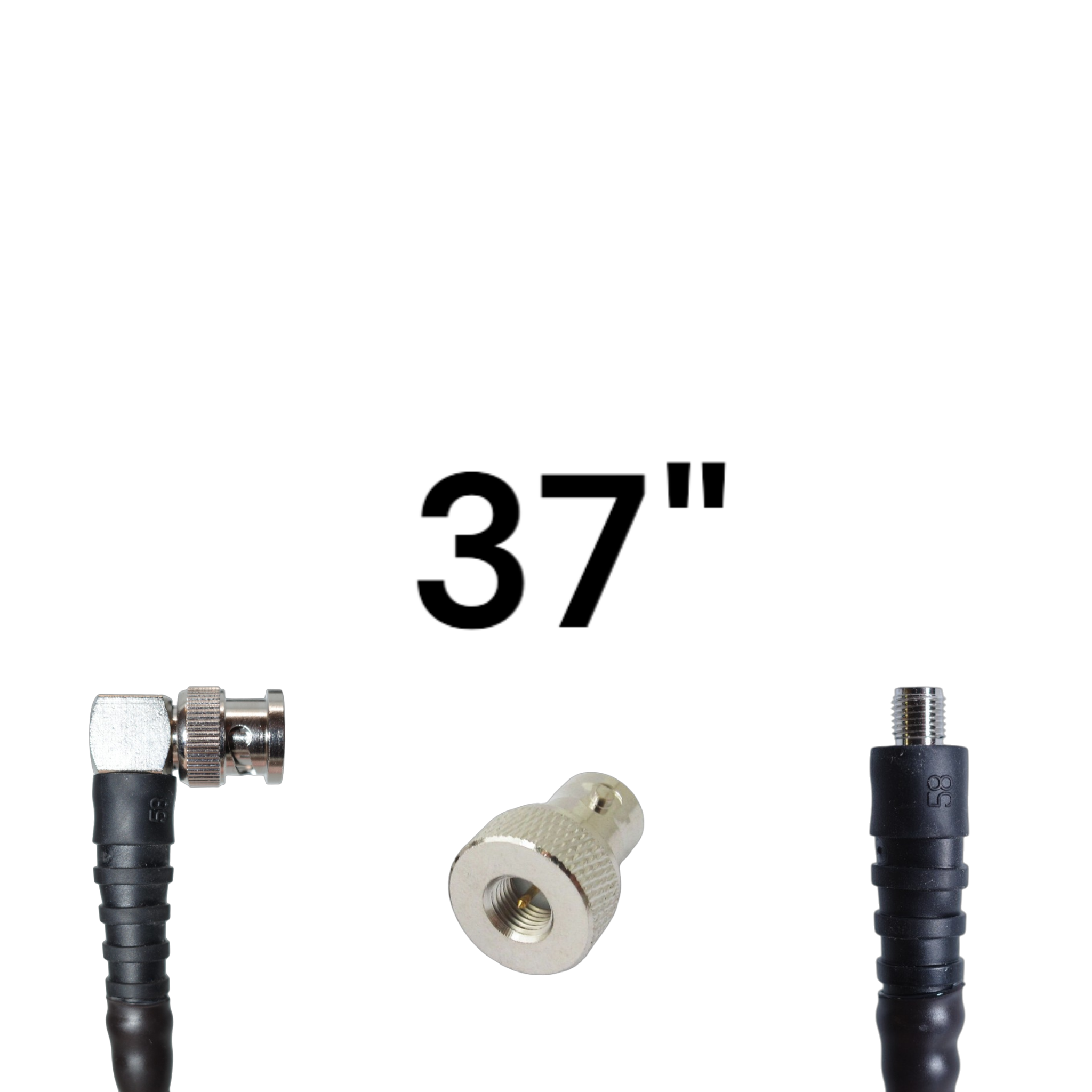 Caatail Antennas Up Armored Antenna Relocation Cable (SMA-F Antenna End) w/SMA-M to BNC-F Adapter
