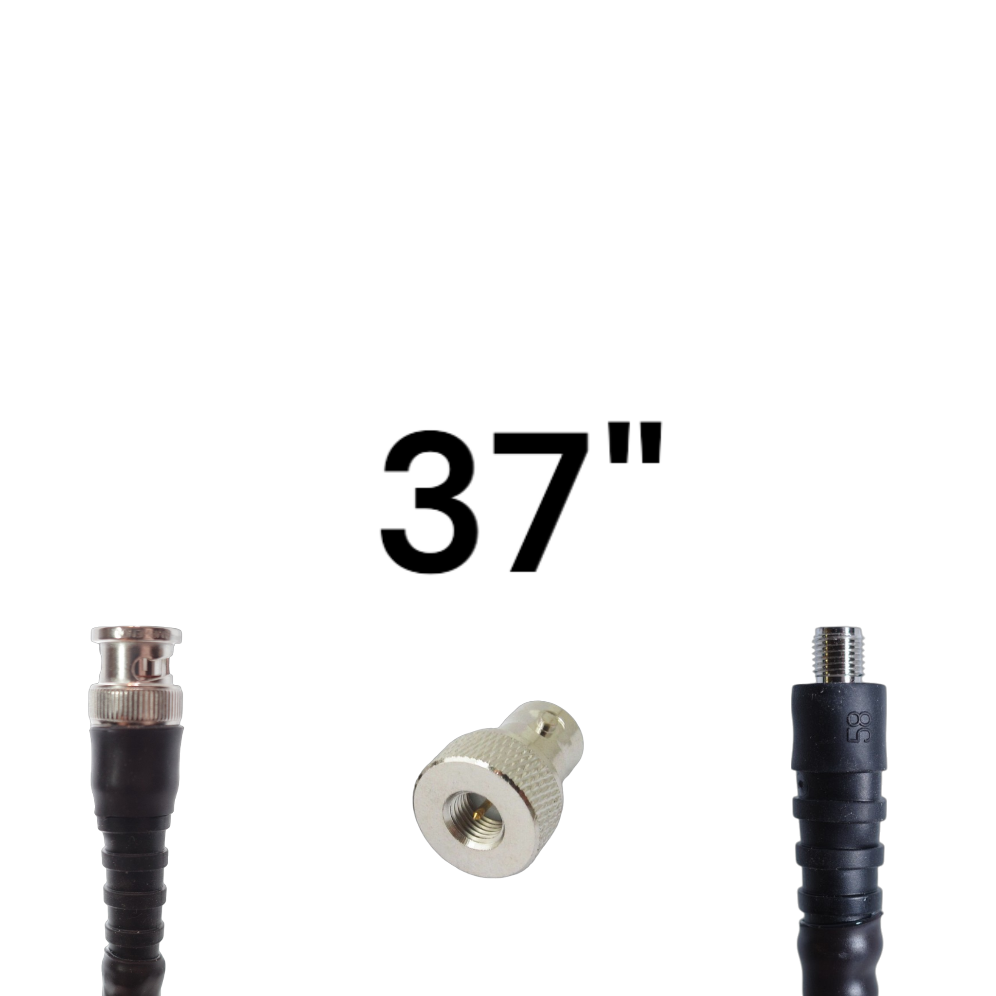 Caatail Antennas Up Armored Antenna Relocation Cable (SMA-F Antenna End) w/SMA-M to BNC-F Adapter