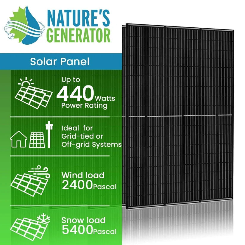 Nature's Generator Powerhouse Gen 2 Solar Generator and Transfer Switch
