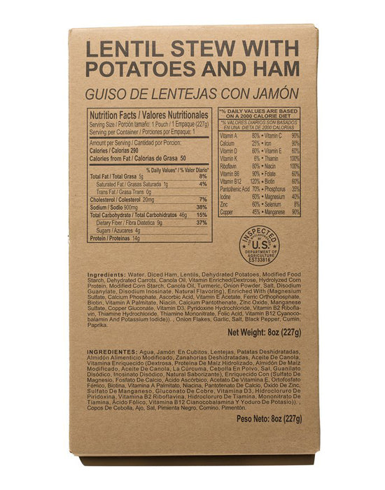 Case of 12 Single Complete MRE Meals – Standard Variety without Heaters
