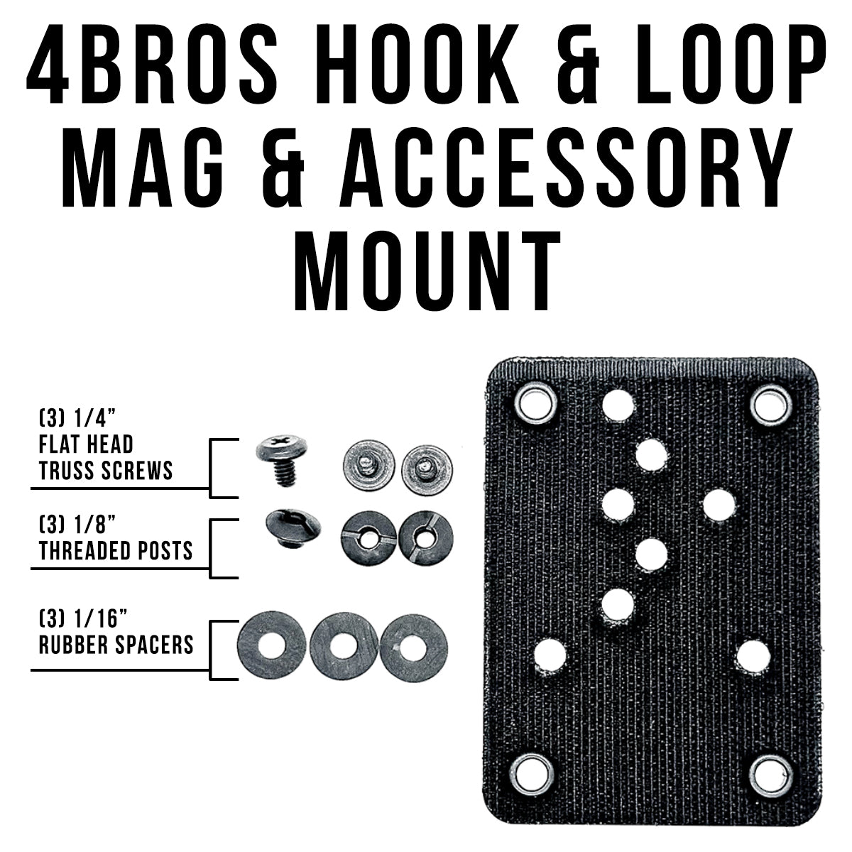 Four Brothers Hook & Loop Magazine & Accessory Mount for Backpacks & Sling Bags