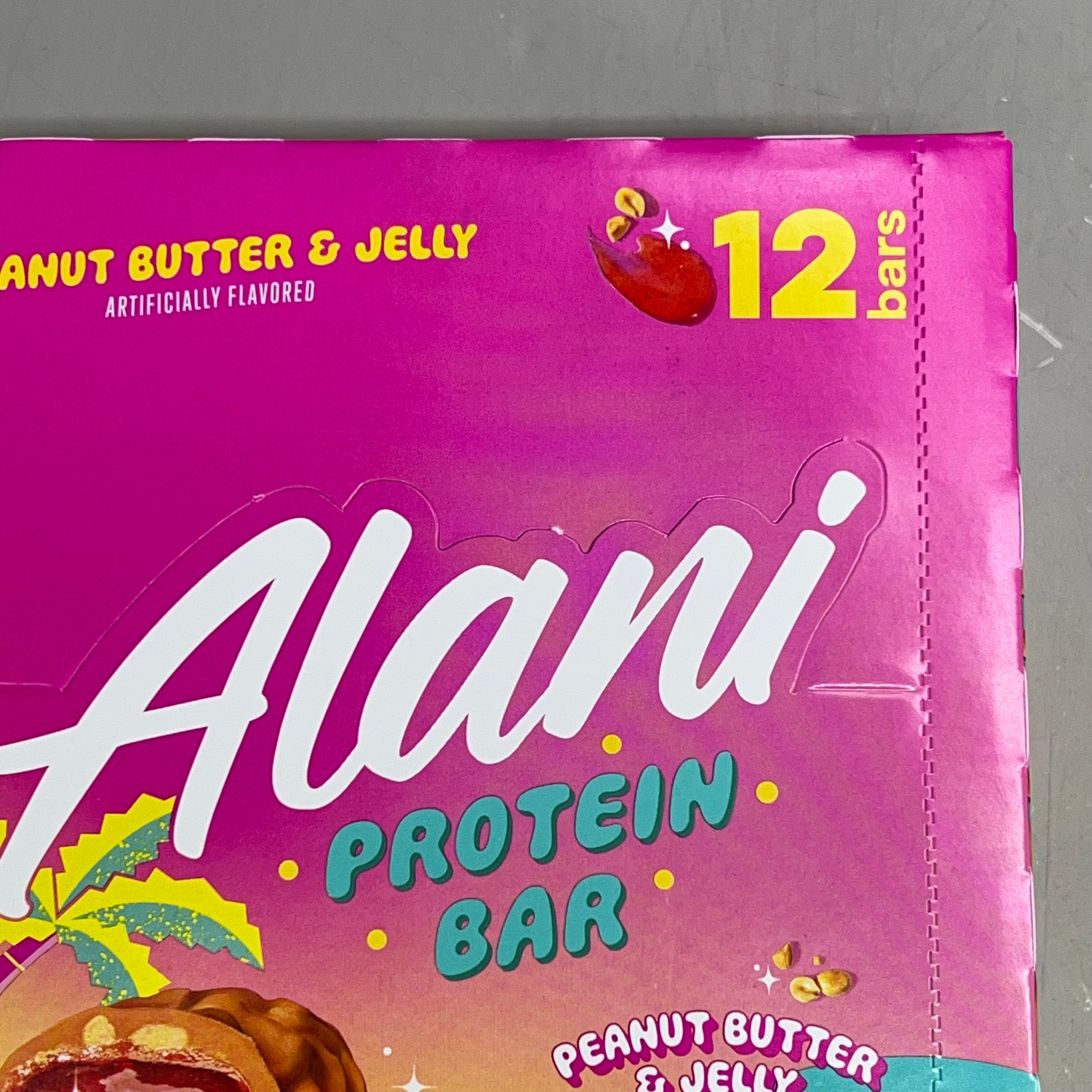 ALANI (12 PACK) Soft Peanut Butter & Jelly Protein Bars Gluten Free 1.83 Oz