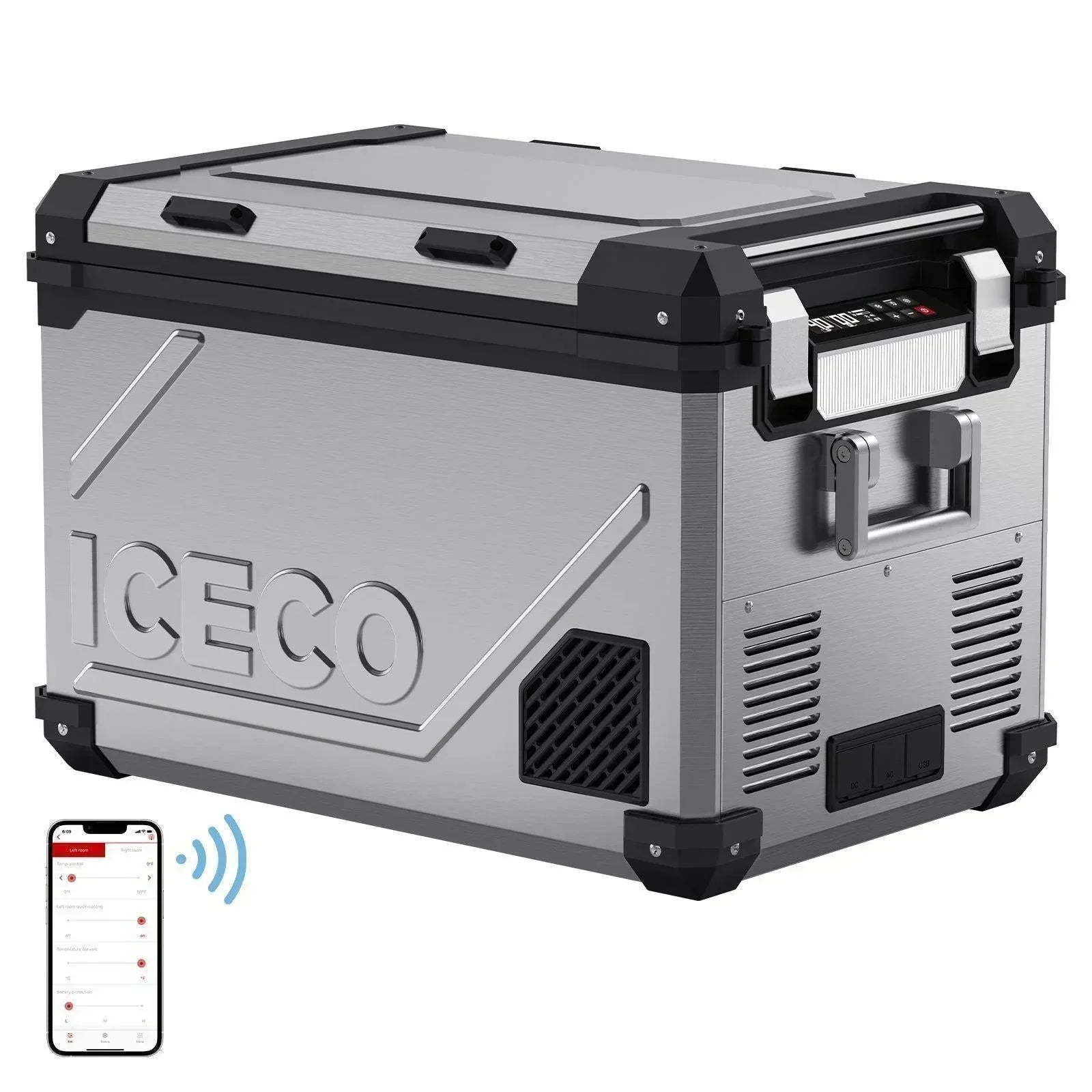 ICECO APL55-Silver Dual Zone 12 Volt Fridge