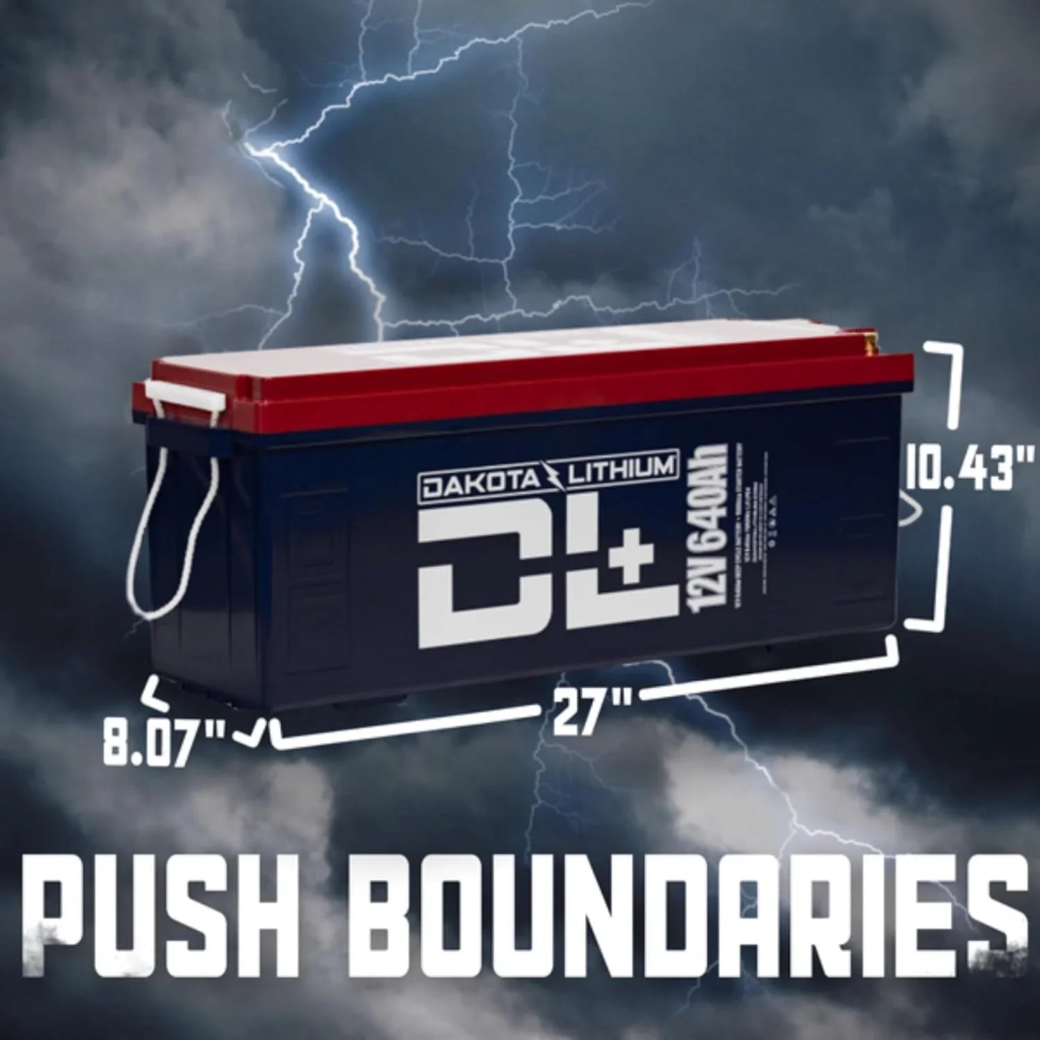 Dakota Lithium + 12V 640Ah LiFePO4 Dual Purpose Battery with CAN Bus