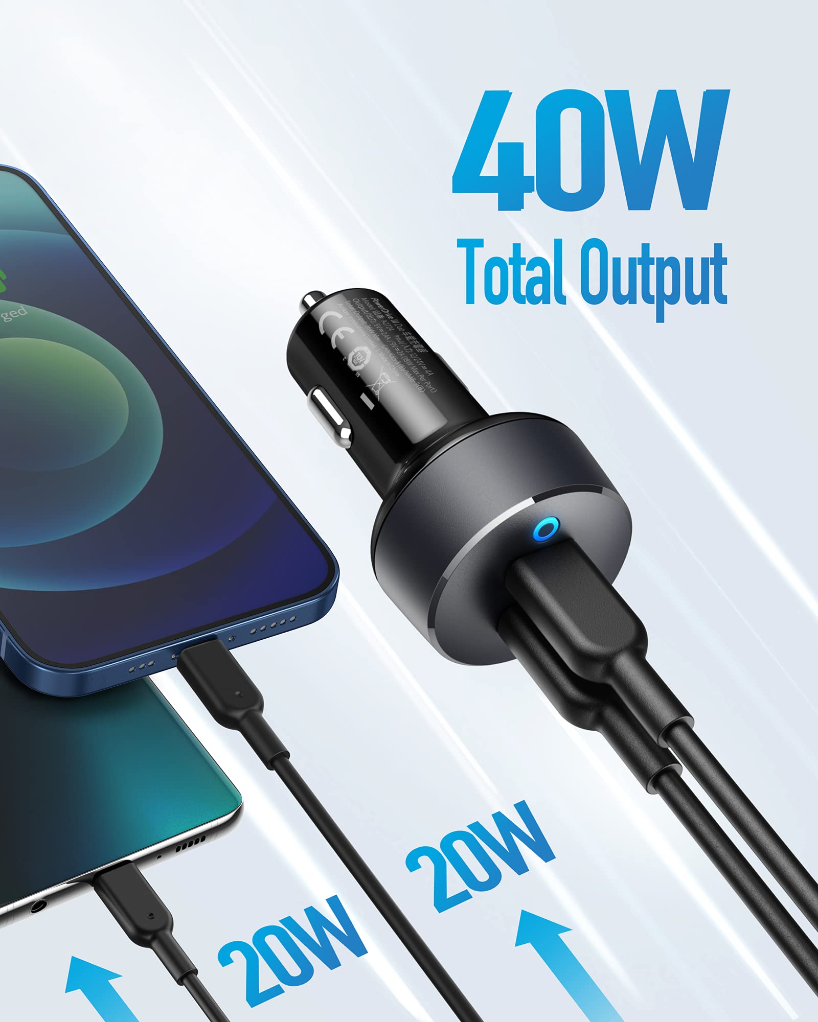 Anker PowerDrive Duo USB-C Car Charger