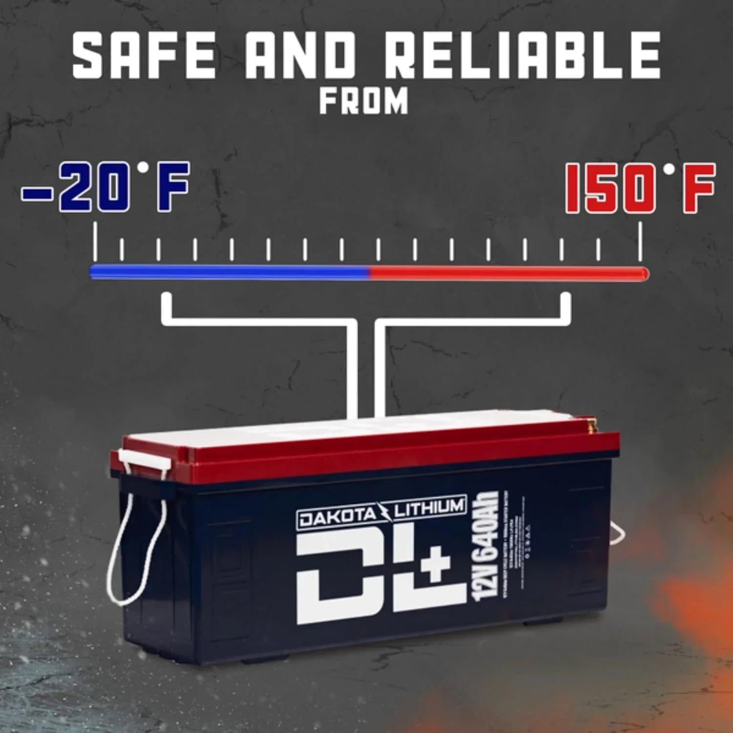 Dakota Lithium + 12V 640Ah LiFePO4 Dual Purpose Battery with CAN Bus