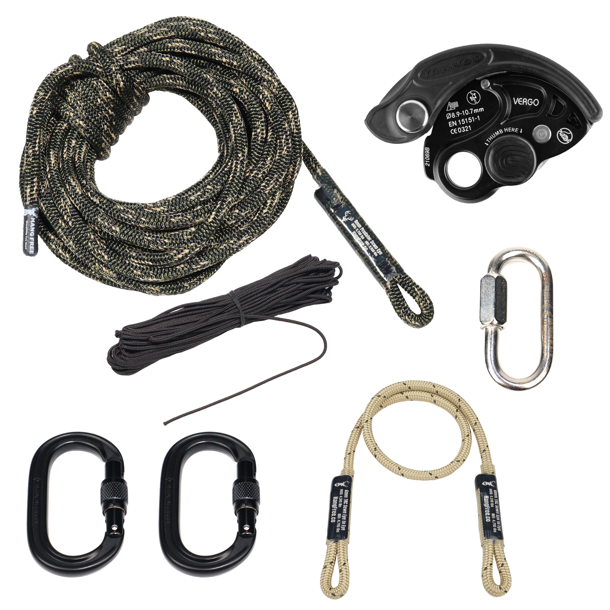 Hang Free 9mm Predator™ Deluxe One Stick/Rappel Kit With Trango Vergo
