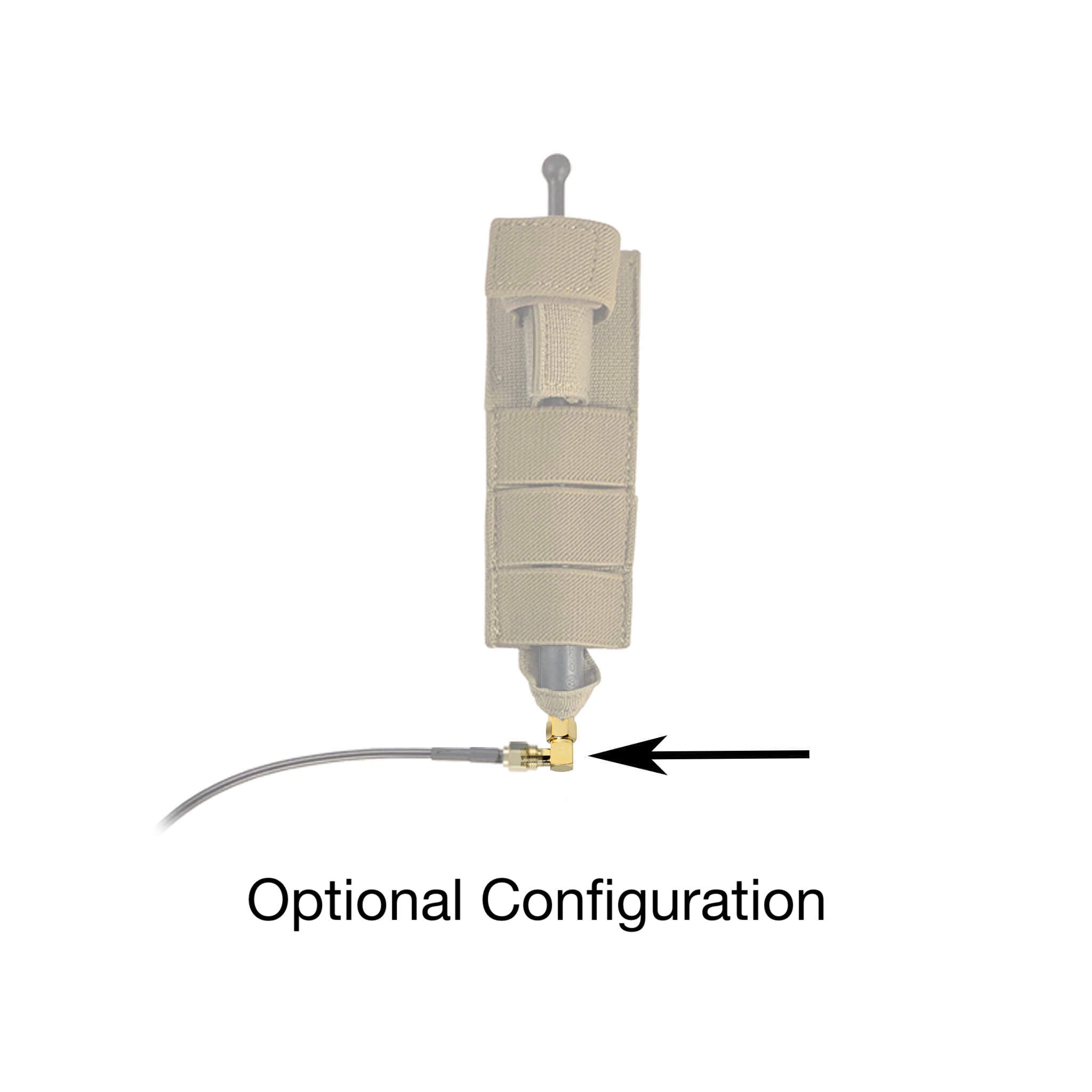 Comm Gear Supply Antenna Relocation Kit (Black, Tan, or Green) - Hytera w/ SMA Antenna