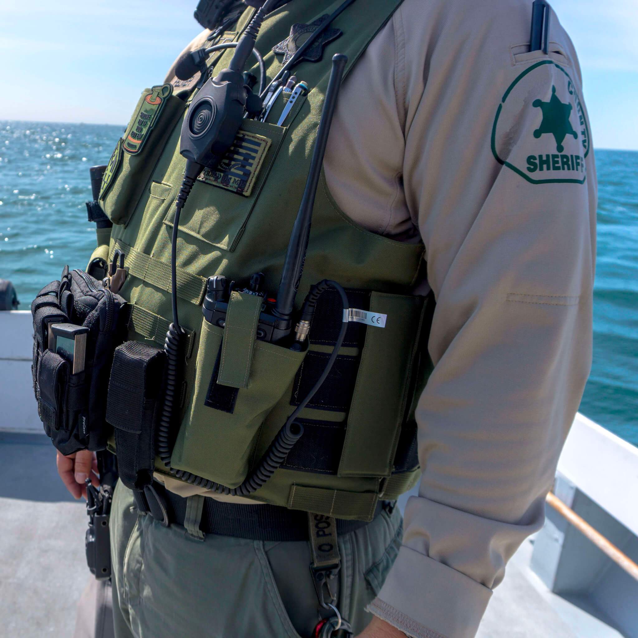 Material Communications Poltact Amplified PTT for Headset w/ Quick Disconnect(Hirose): NATO/Military Wiring, Gentex, Ops-Core, OTTO, 3M Peltor ComTac, XPI, MSA, Helicopter, & More - Quick Disconnect Hytera PT-580, PD7 Series, PD982 & More
