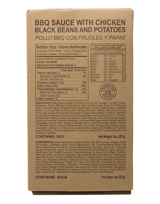 Case of 12 Single Complete MRE Meals – Standard Variety without Heaters