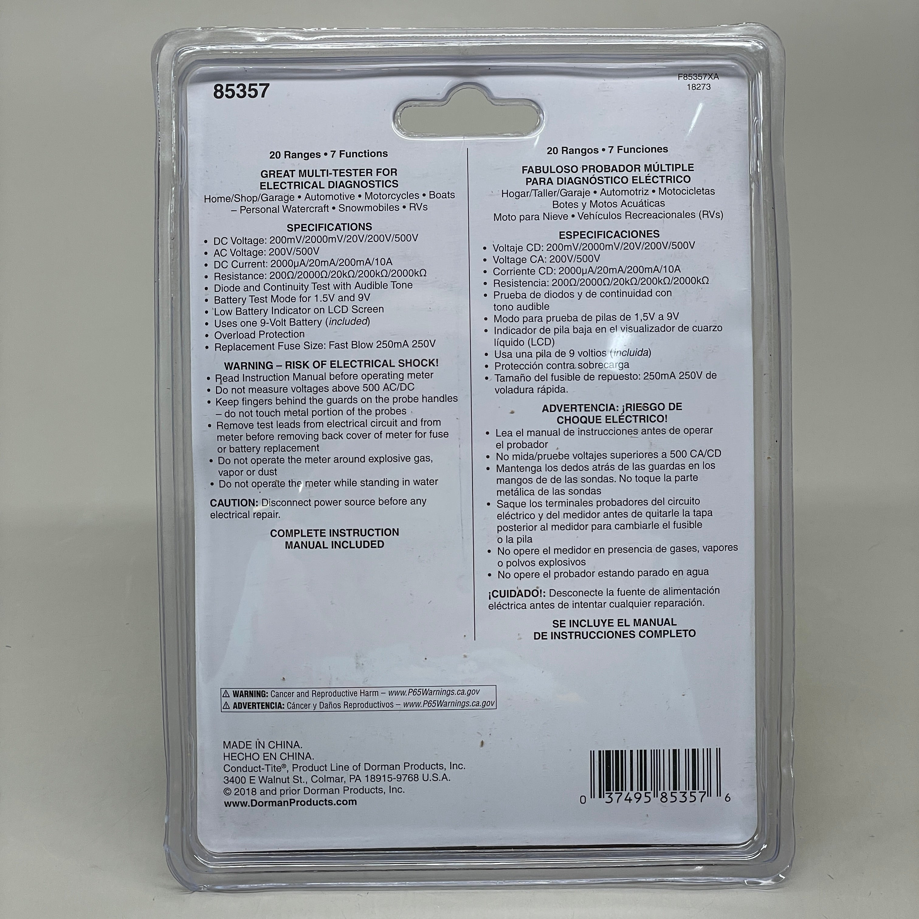 DORMAN Digital Multimeter Tools For Electrical Diagnostics 85357