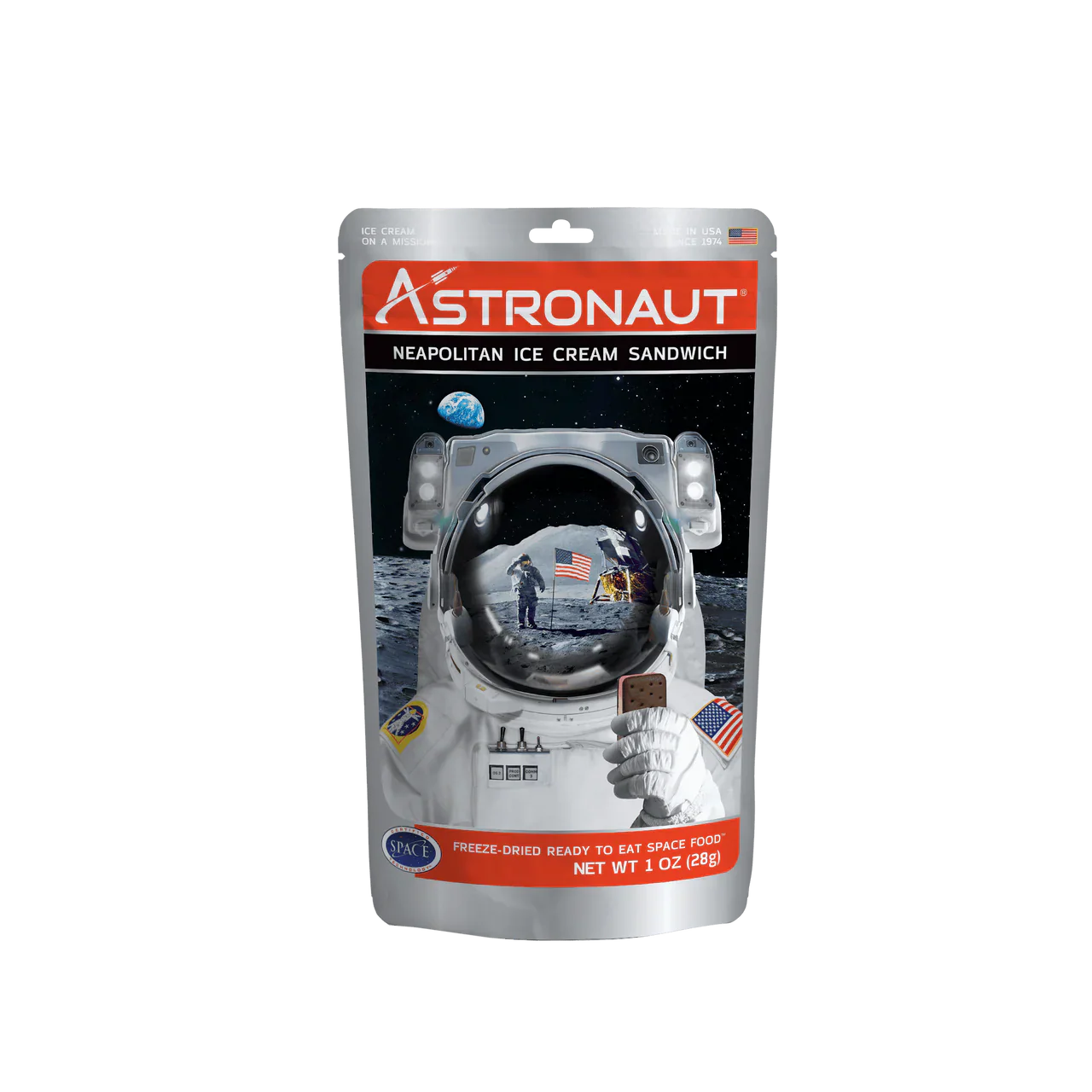 Astronaut Neapolitan Ice Cream Sandwich, Freeze Dried