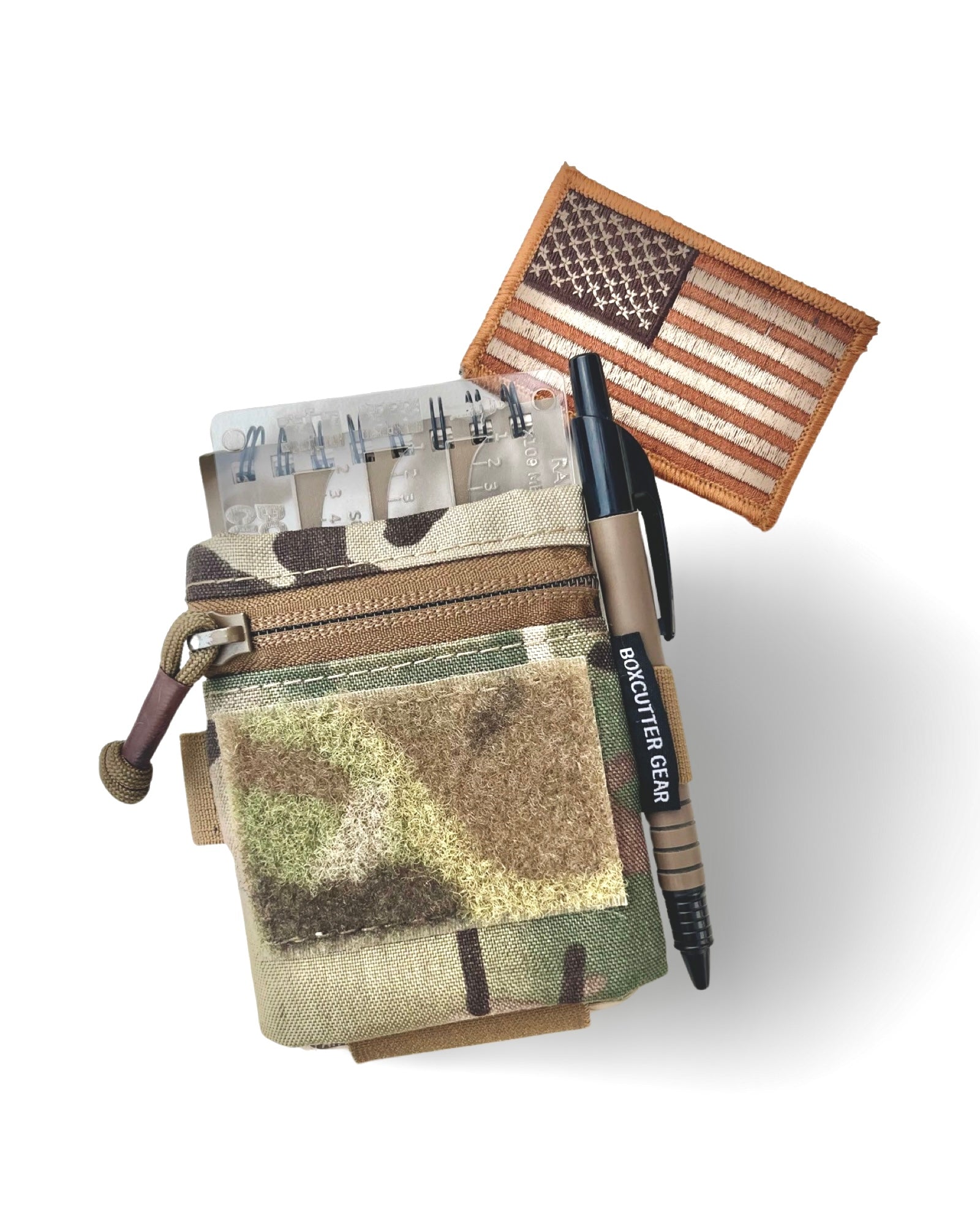 [ZAP]-v Zippered Admin Pocket -(Velcro Backed)