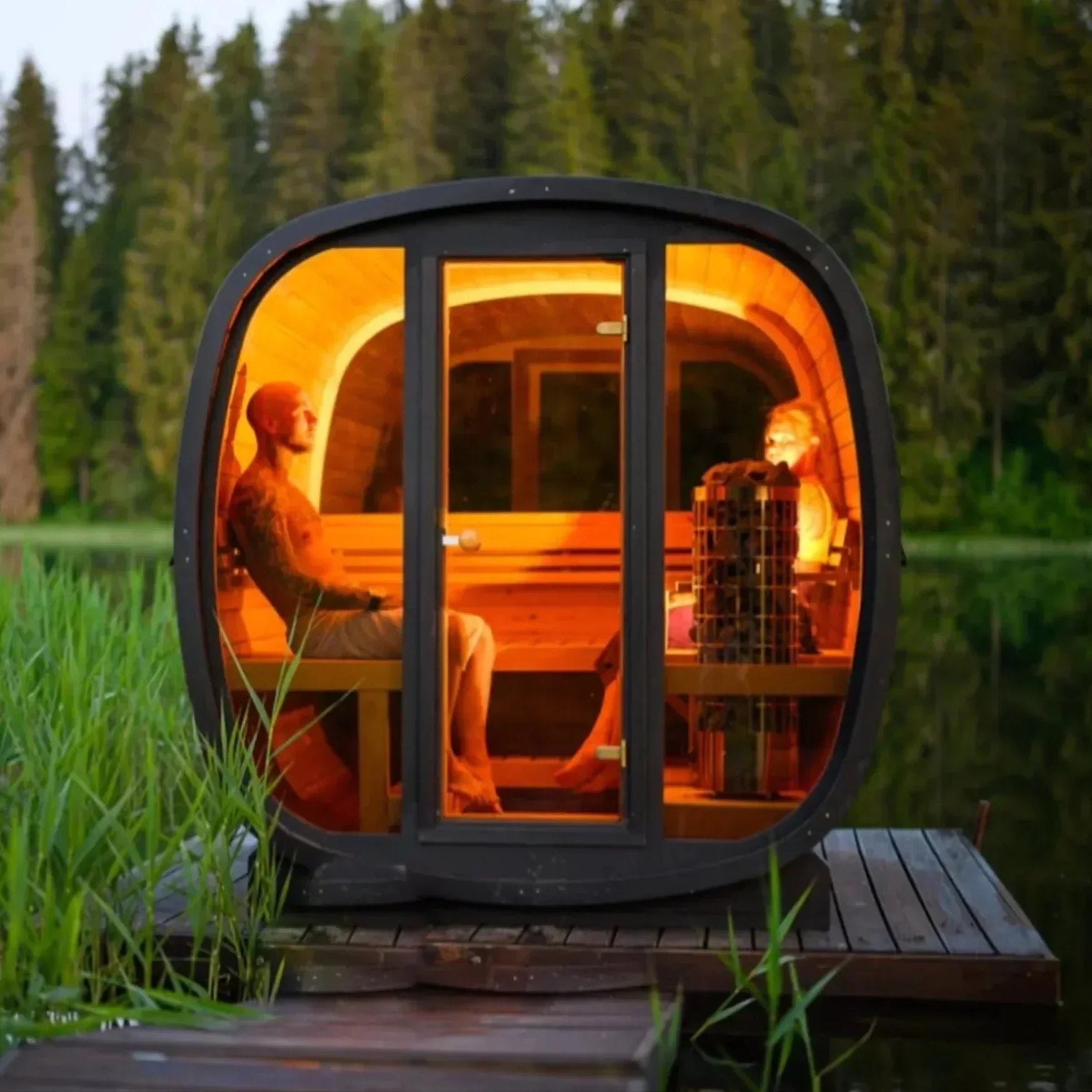 Orivon Wellness Auris Two Luxury Outdoor Cedar Sauna