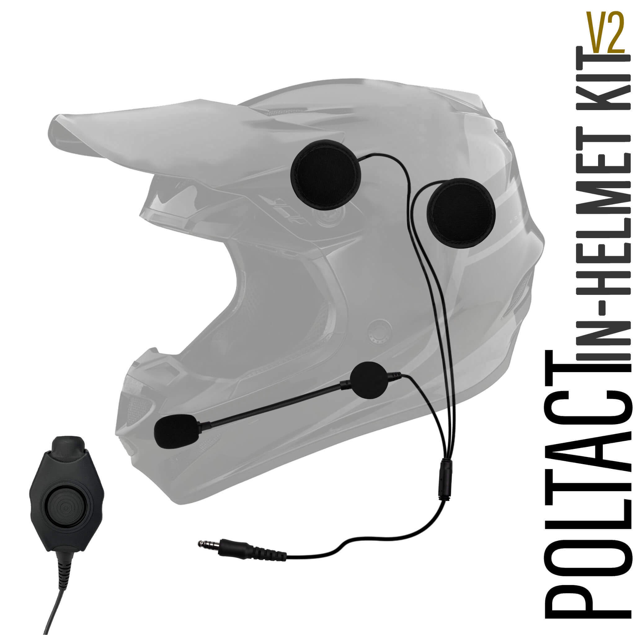Material Communications Poltact Tactical In Helmet & Push To Talk Kit - Silvus StreamCaster 7 Pin Connector