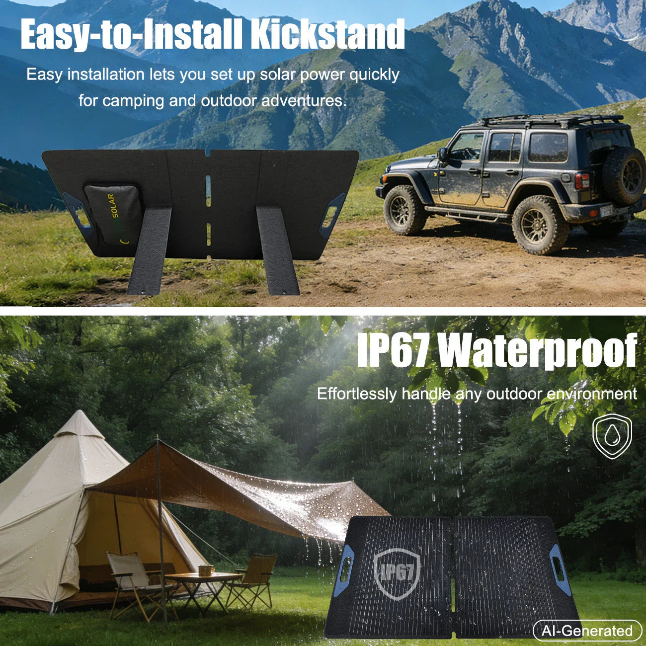 LensunSolar 400W Waterproof Foldable Solar Panel