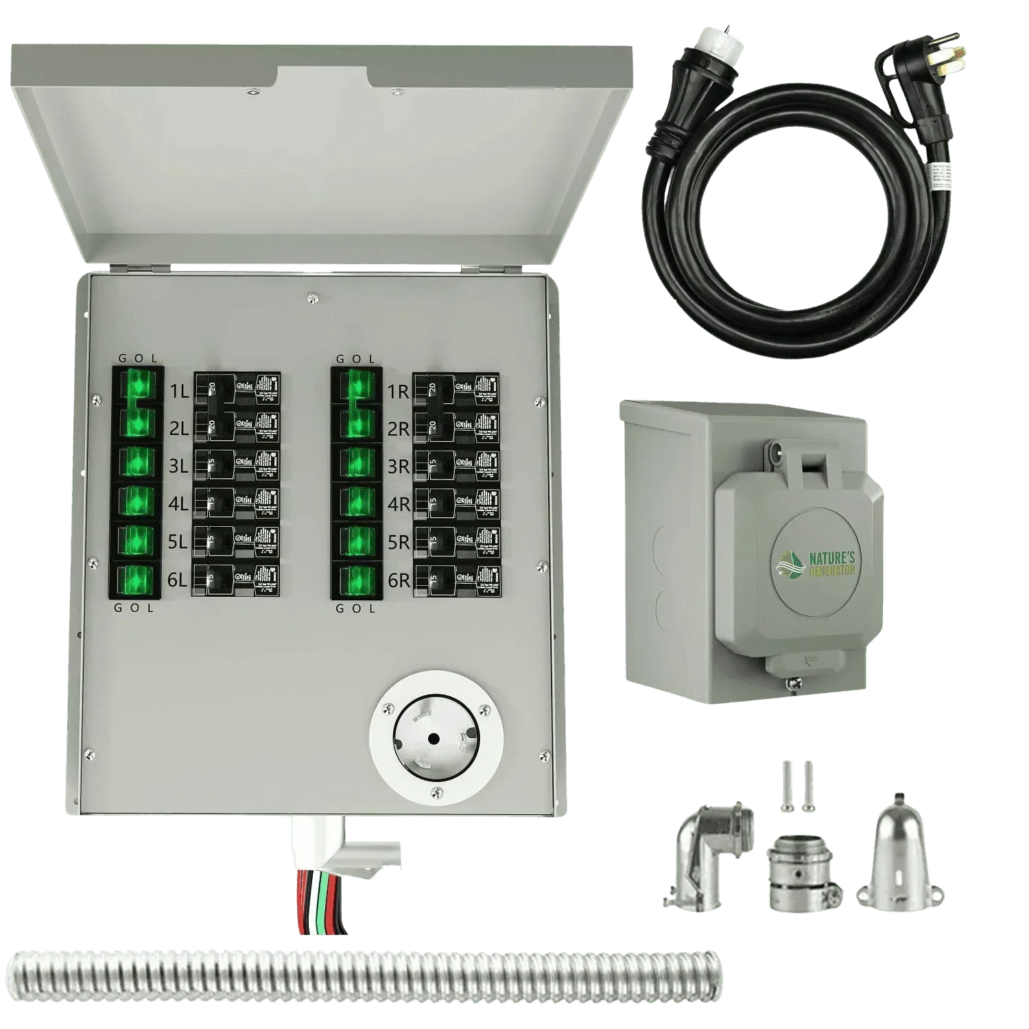 Nature's Generator 12-Circuit 120/240V 50A Non-Automatic Transfer Switch