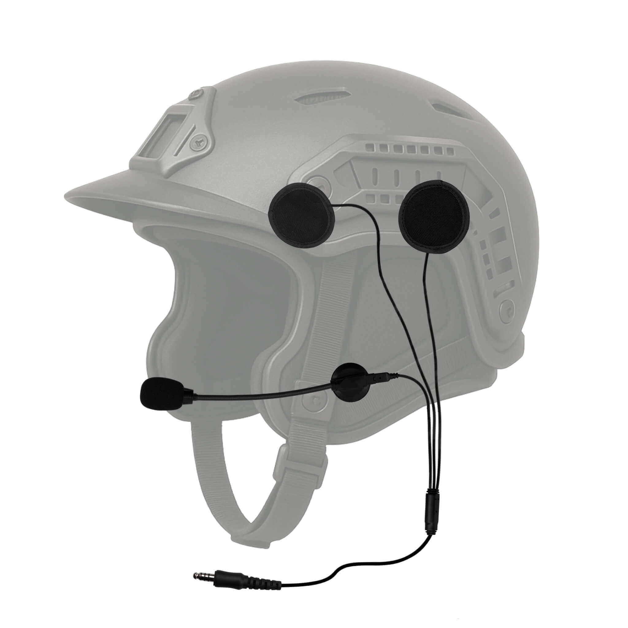 Material Communications Poltact Tactical In Helmet & Push To Talk Kit - EF Johnson VP5000 VP6000 VP8000 Series