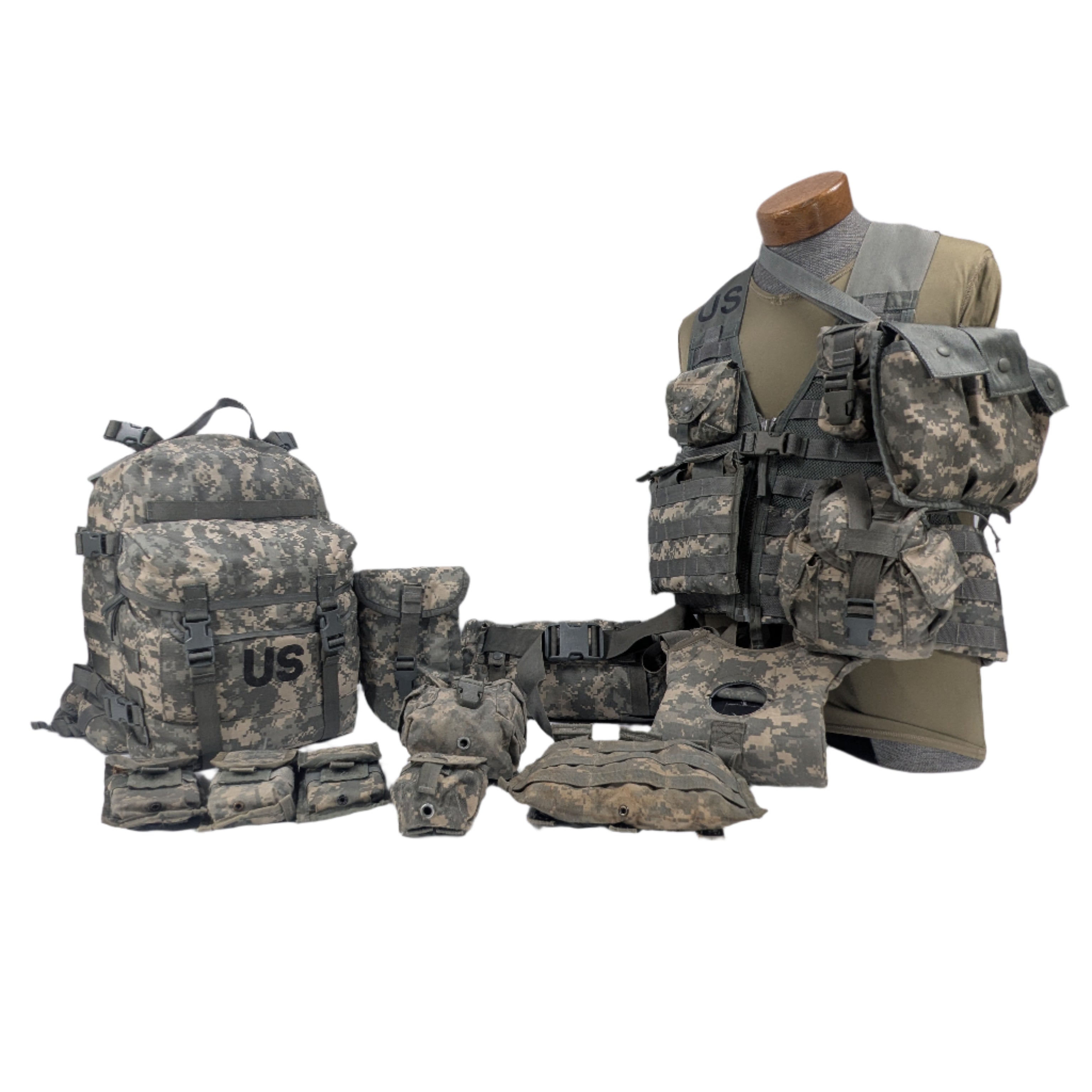 Genuine USGI MOLLE II 16-Piece Rifleman Set - ACU / UCP Camo