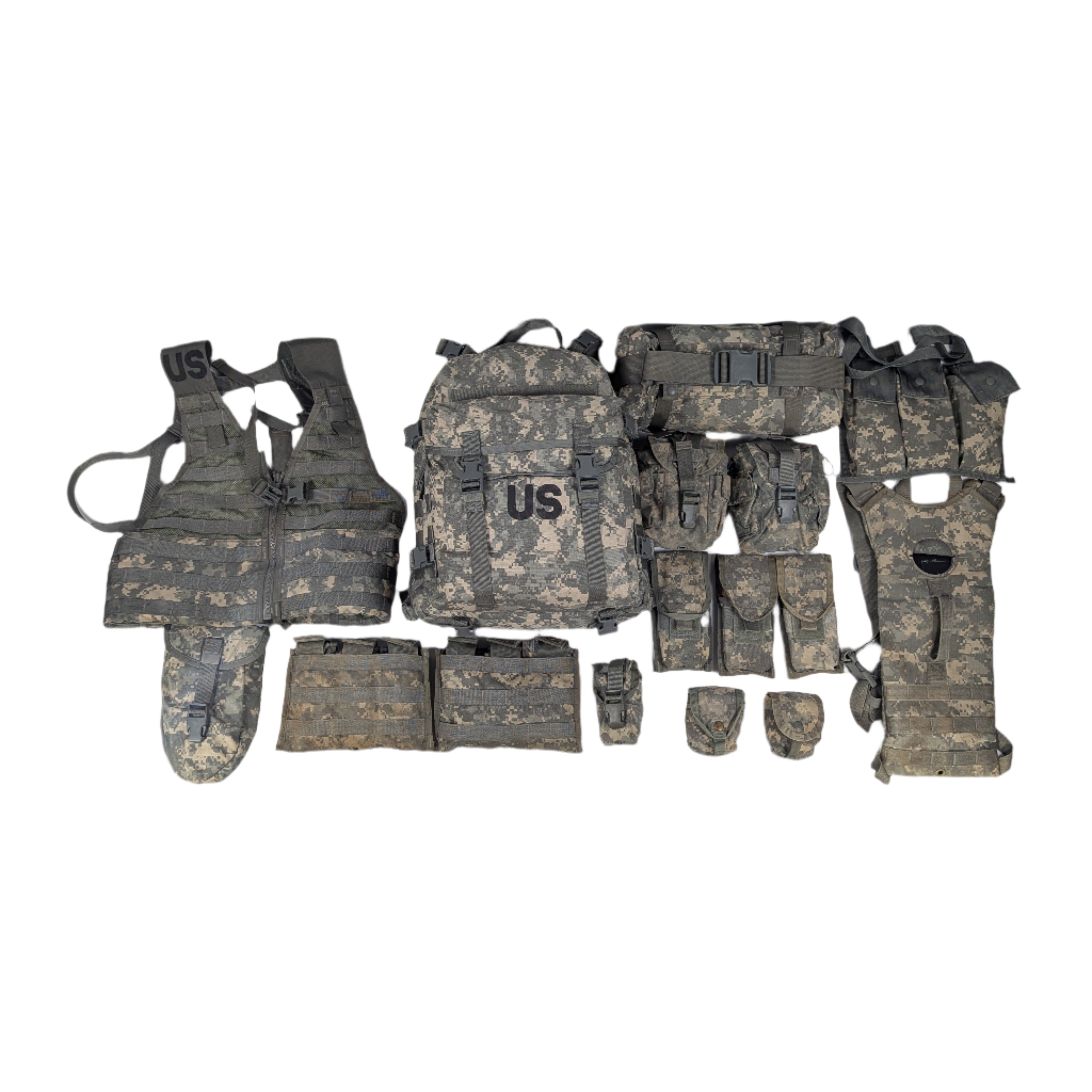 Genuine USGI MOLLE II 16-Piece Rifleman Set - ACU / UCP Camo