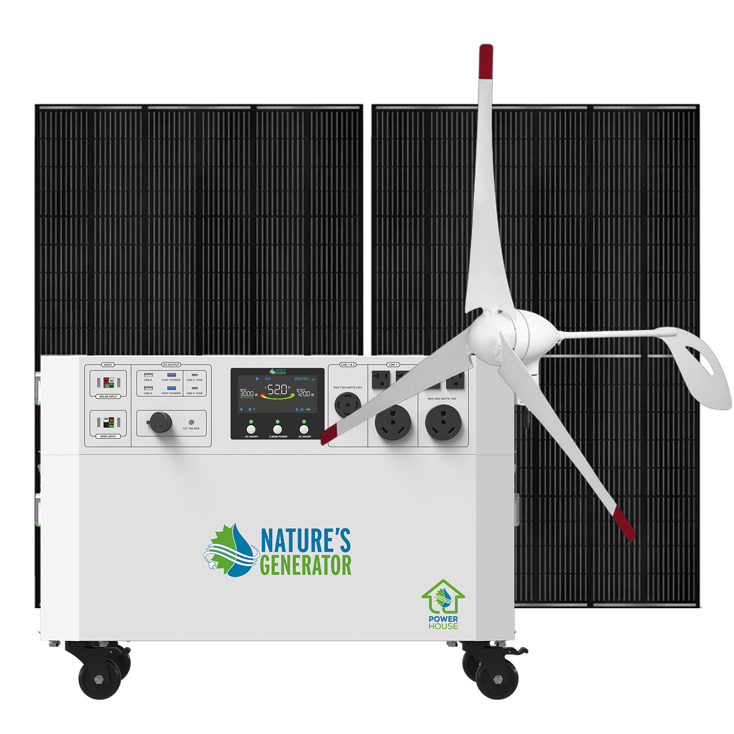 Nature's Generator Powerhouse Gen 2 Solar and Wind Generator