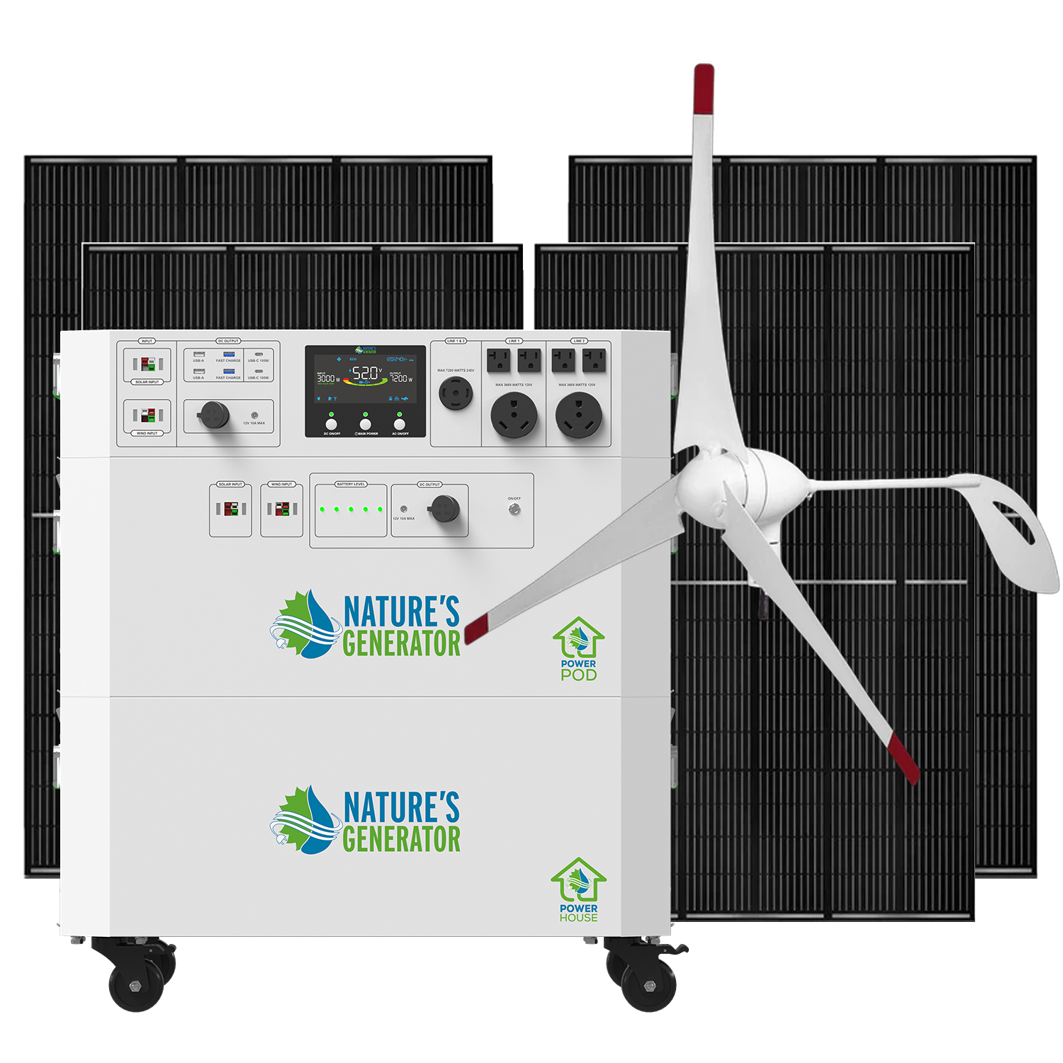 Nature's Generator Powerhouse Gen 2 Solar and Wind Generator