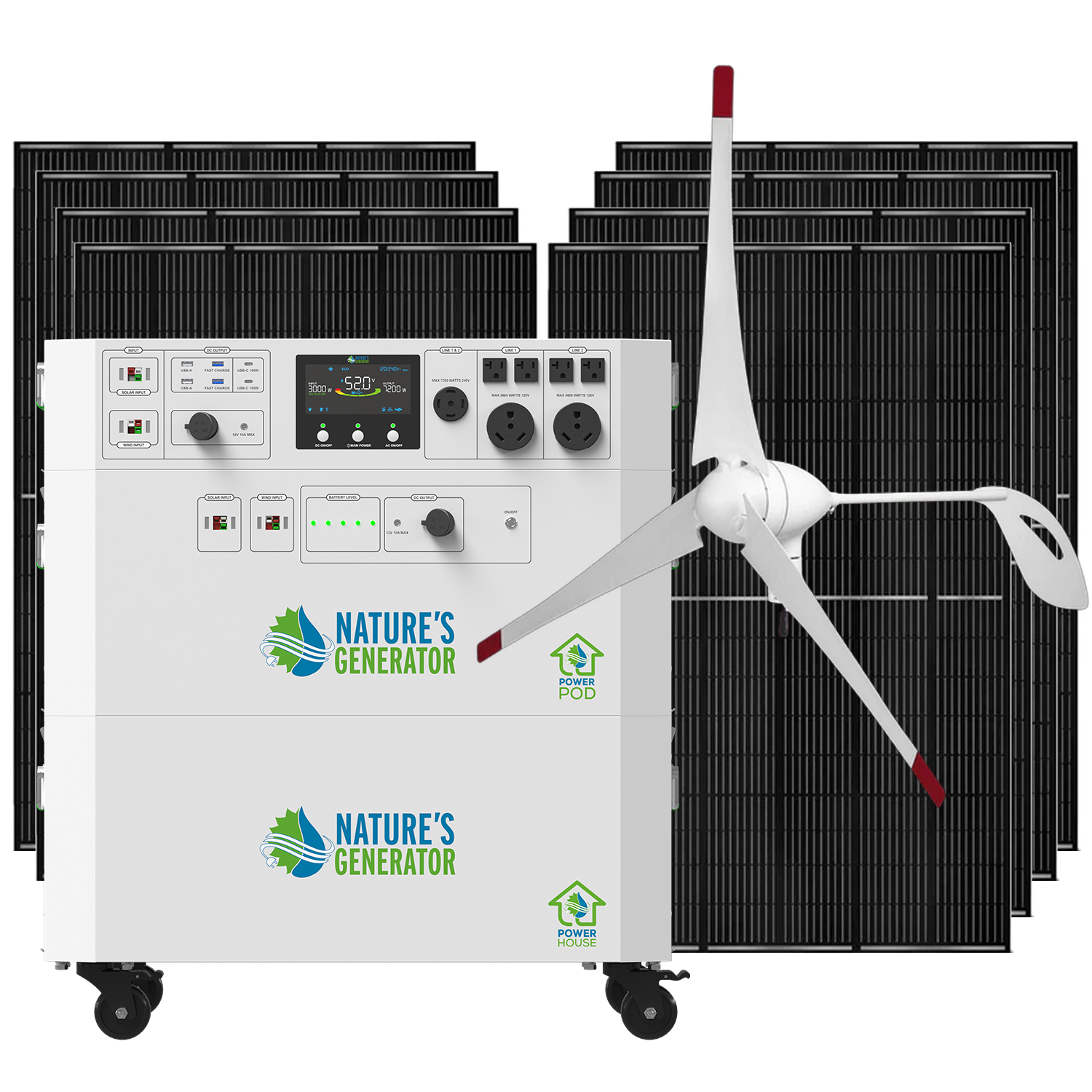 Nature's Generator Powerhouse Gen 2 Solar and Wind Generator
