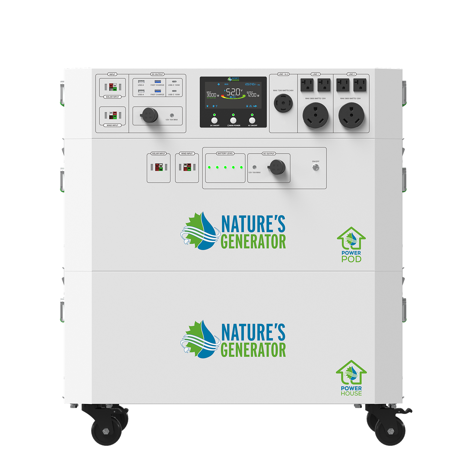 Nature's Generator Powerhouse Gen 2 Solar and Wind Generator