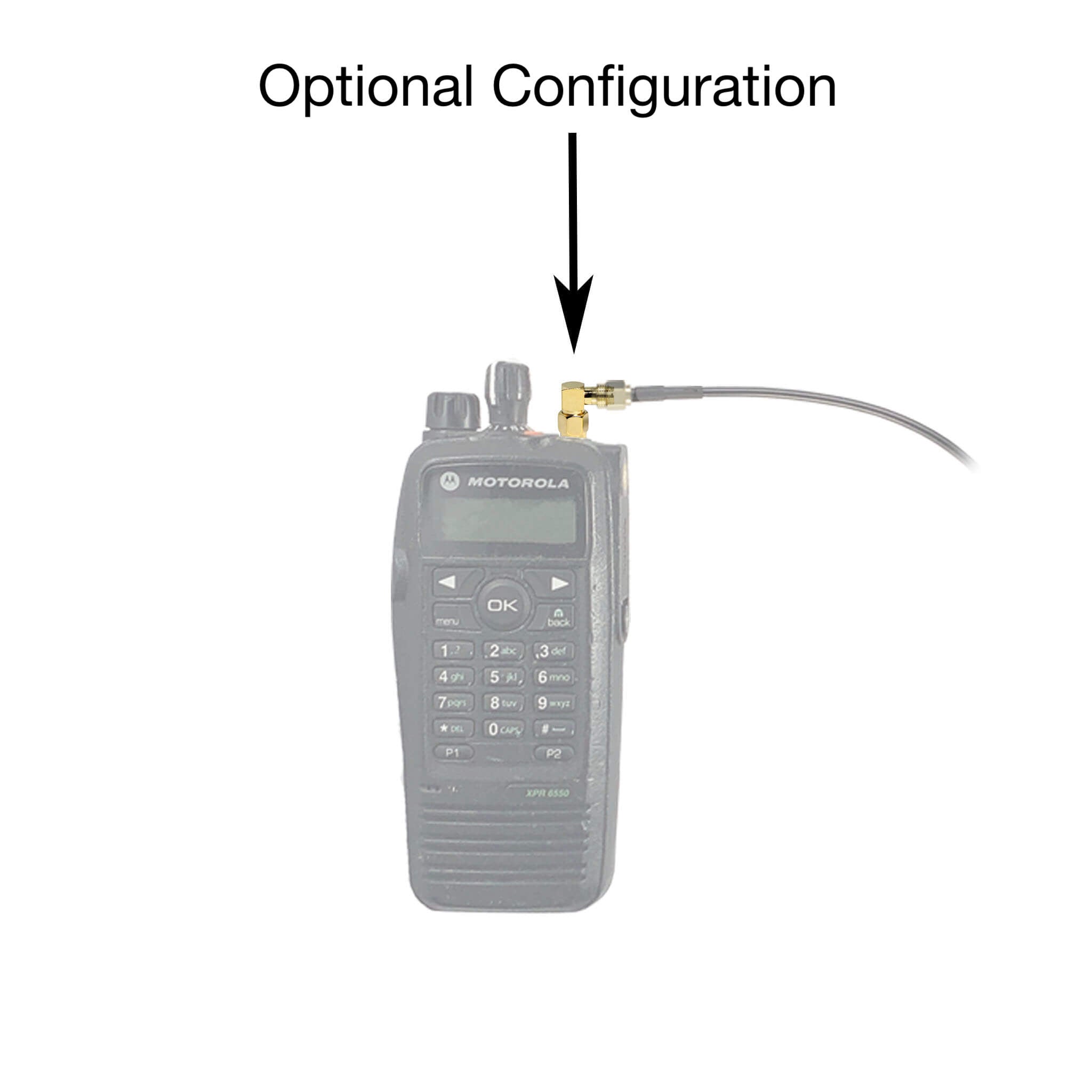 Comm Gear Supply Antenna Relocation Kit (Black, Tan, or Green) - Hytera w/ SMA Antenna