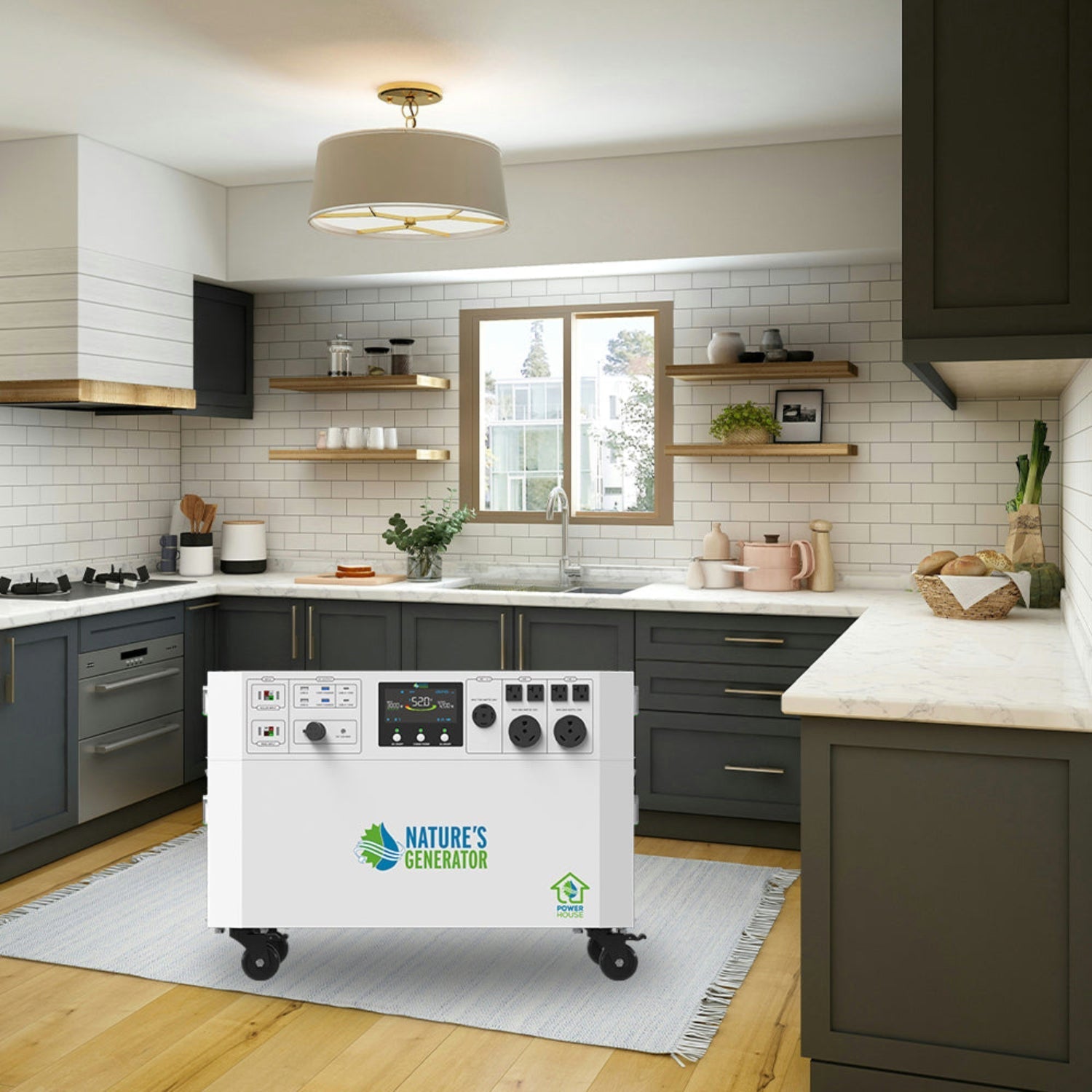 Nature's Generator Powerhouse Gen 2 Solar Generator and Transfer Switch