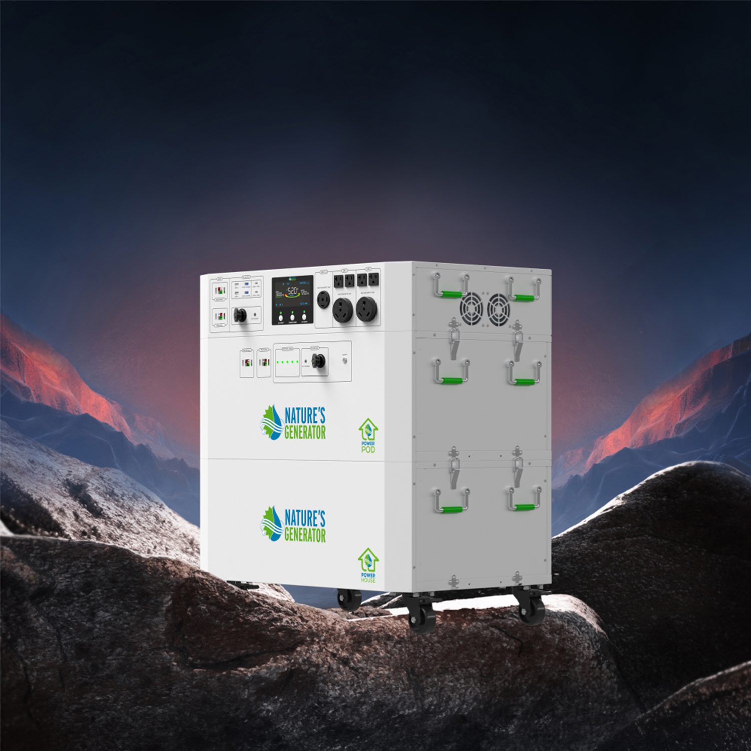 Nature's Generator Powerhouse Gen 2 Solar Generator and Transfer Switch