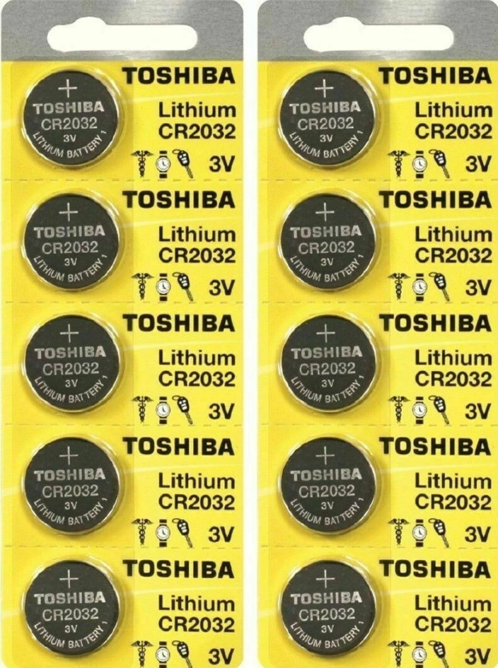 Toshiba CR2032 3V LITHIUM BATTERY (10 Pack)