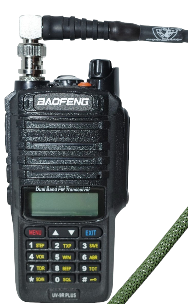 Caatail Antennas v2 Wearable Antenna W/"Small Walled" Adapter Package (BNC-F to SMA-F)