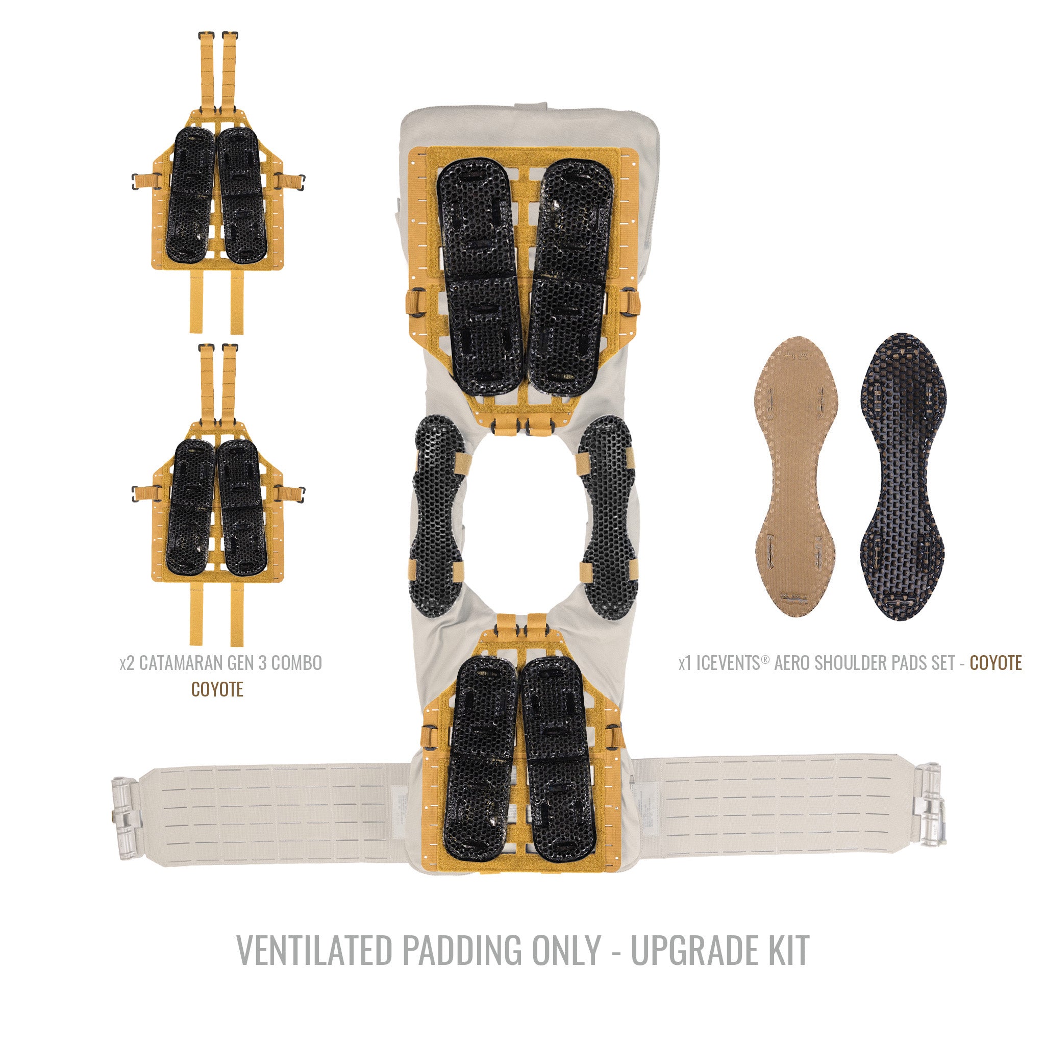 Qore Performance Universal Plate Carrier Ventilation Upgrade Kit - CATAMARAN Gen 3 + ICEVENTS®