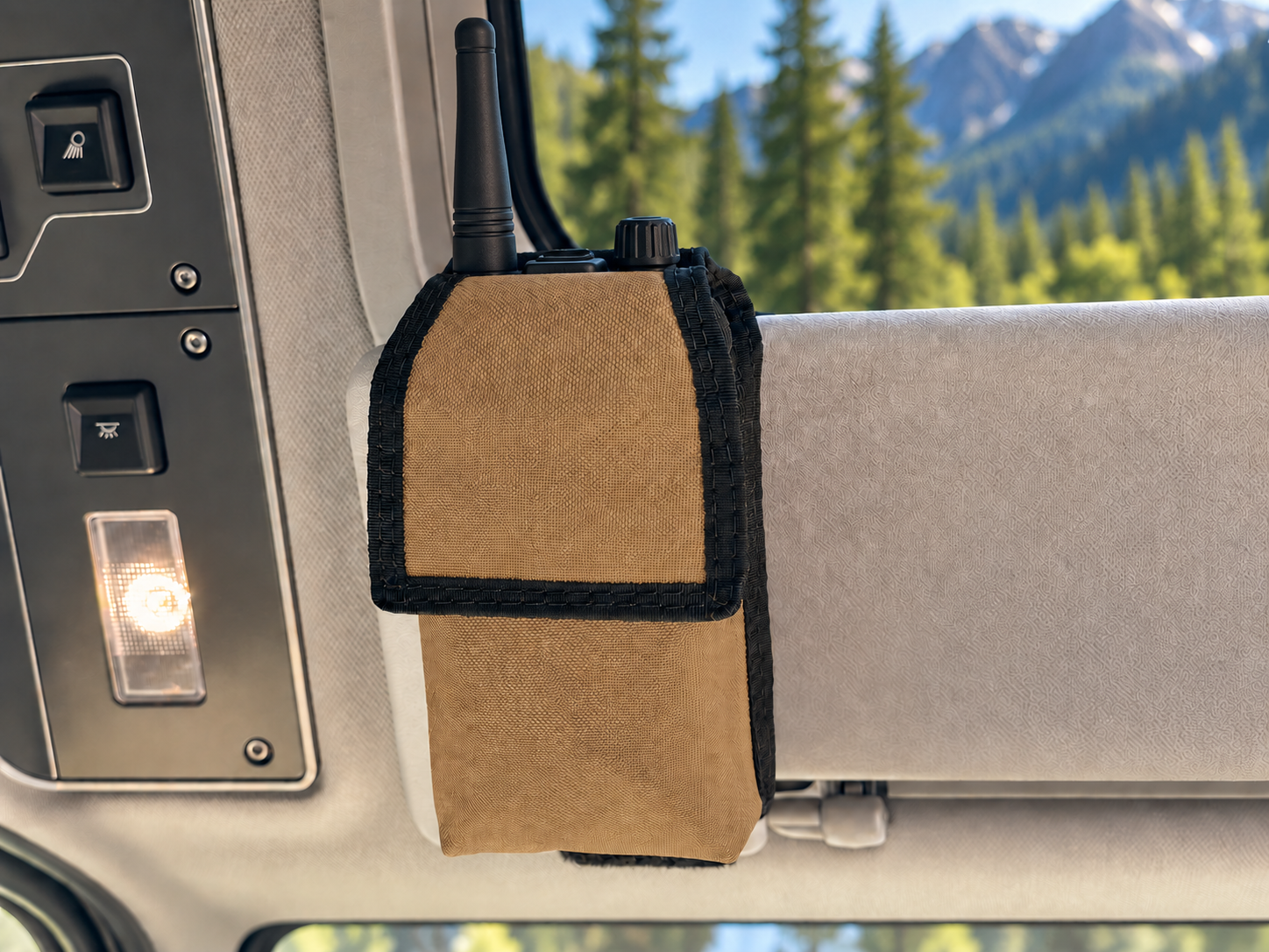Sun Visor Radio Pouch