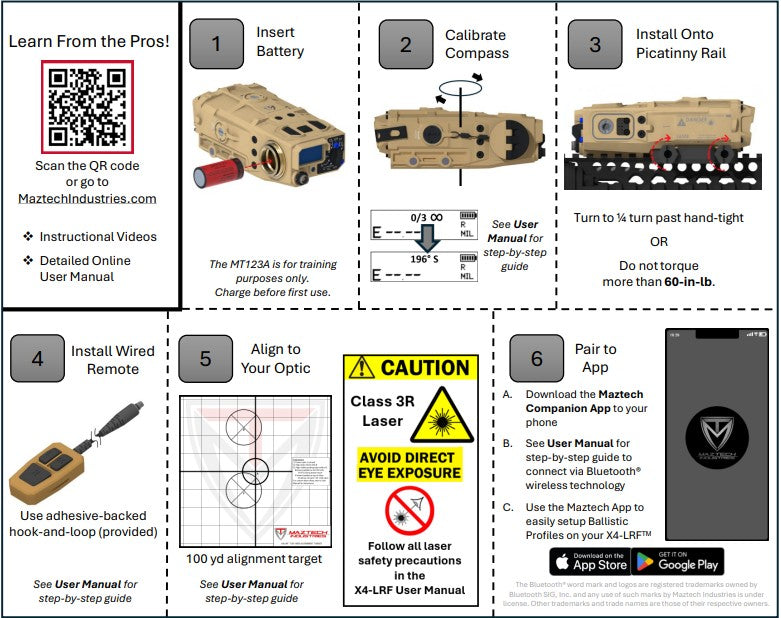 Maztech X4-LRF Gen 2 | Faster 15km Ranging & Ballistic Solver | Enhanced Laser Precision