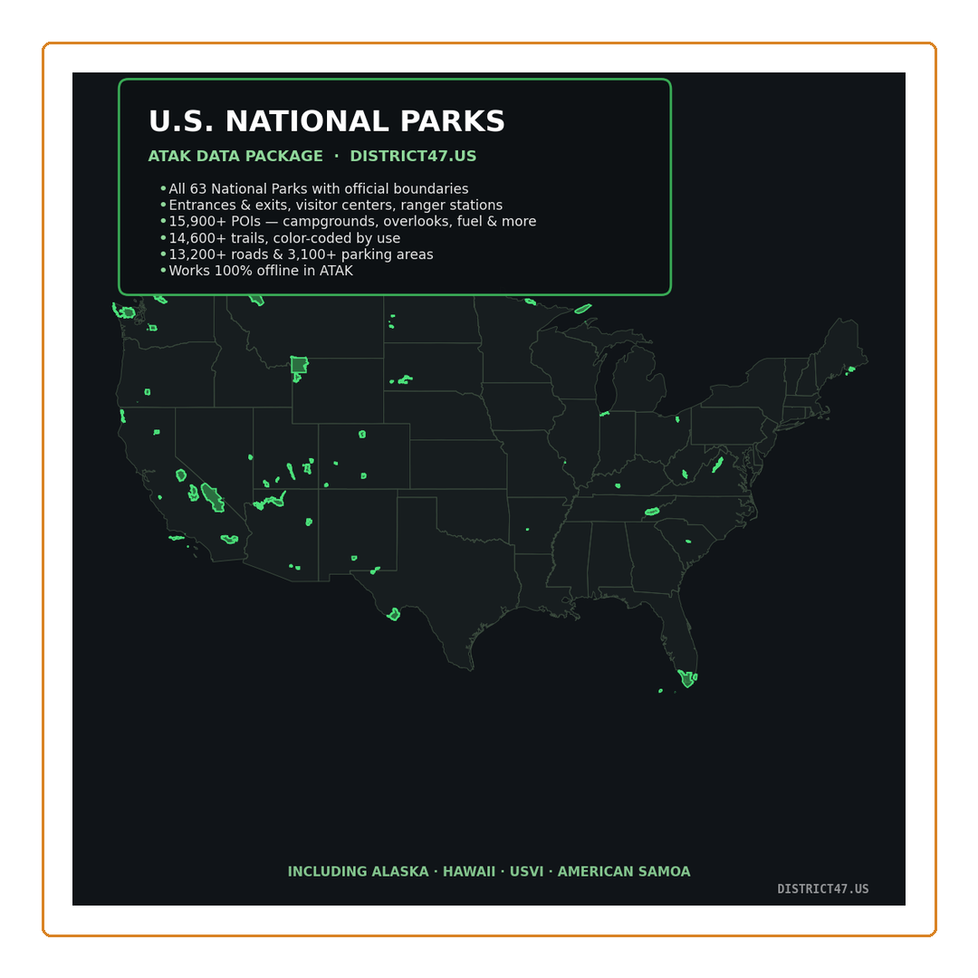 District47 TAK Overlay - National Parks Map Data Package